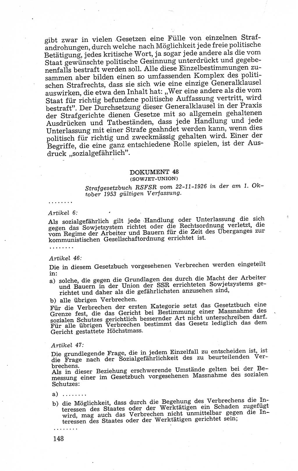 Recht in Fesseln, Dokumente, Internationale Juristen-Kommission [Bundesrepublik Deutschland (BRD)] 1955, Seite 148 (R. Dok. IJK BRD 1955, S. 148)