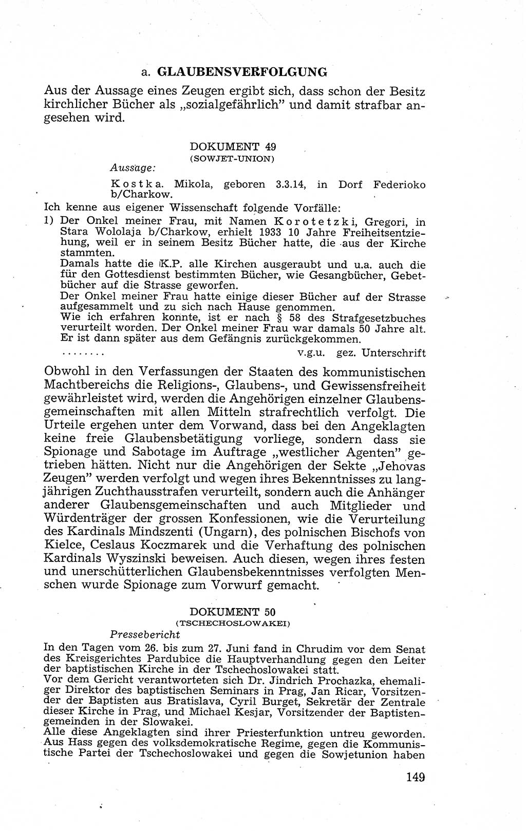 Recht in Fesseln, Dokumente, Internationale Juristen-Kommission [Bundesrepublik Deutschland (BRD)] 1955, Seite 149 (R. Dok. IJK BRD 1955, S. 149)