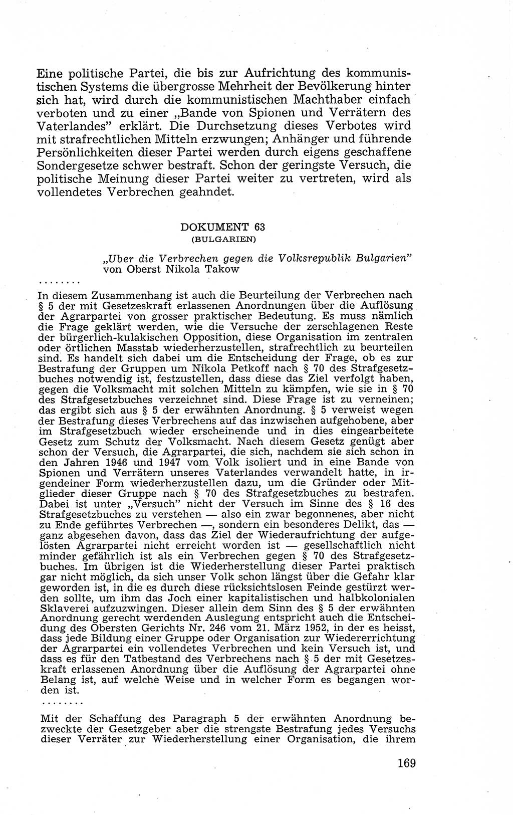 Recht in Fesseln, Dokumente, Internationale Juristen-Kommission [Bundesrepublik Deutschland (BRD)] 1955, Seite 169 (R. Dok. IJK BRD 1955, S. 169)