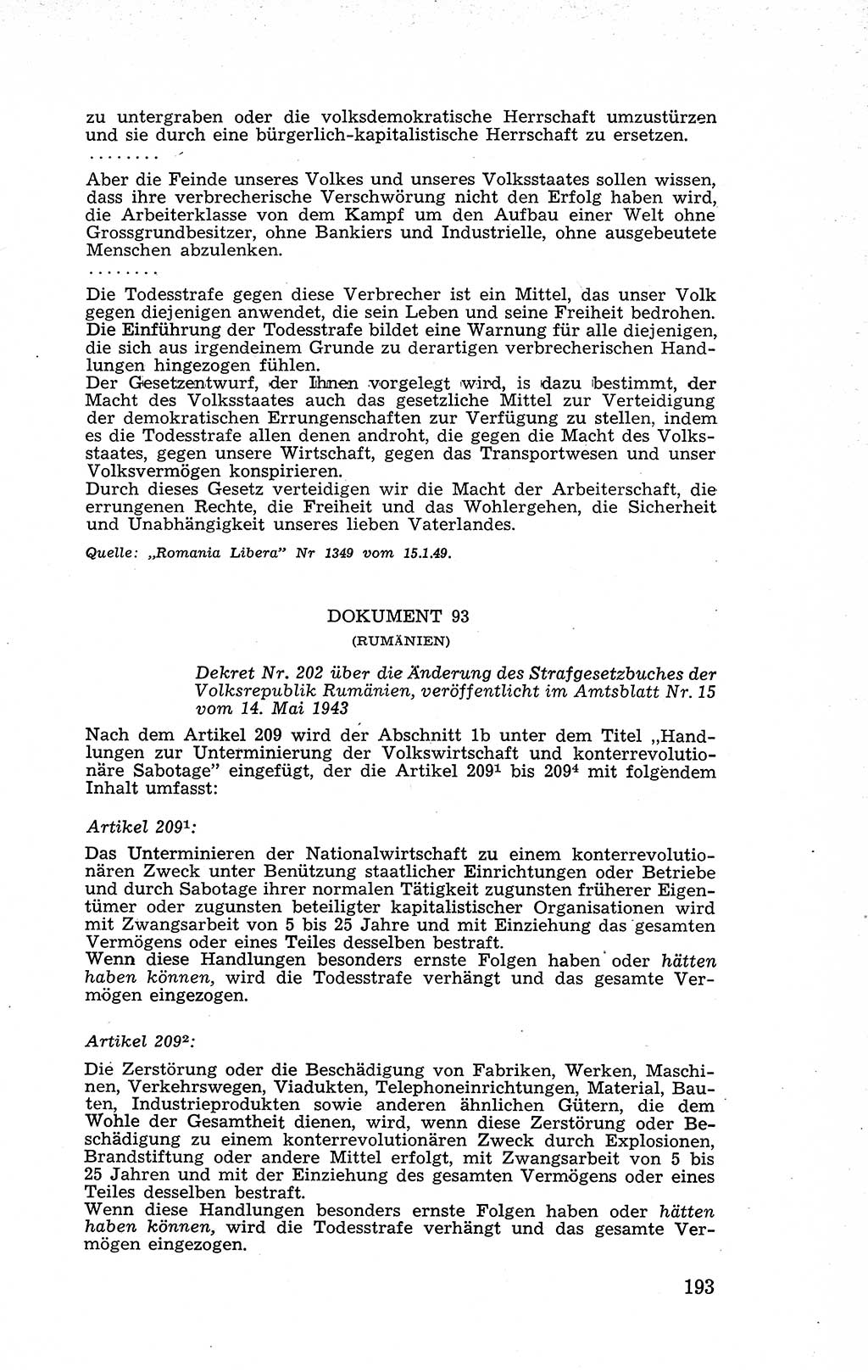 Recht in Fesseln, Dokumente, Internationale Juristen-Kommission [Bundesrepublik Deutschland (BRD)] 1955, Seite 193 (R. Dok. IJK BRD 1955, S. 193)