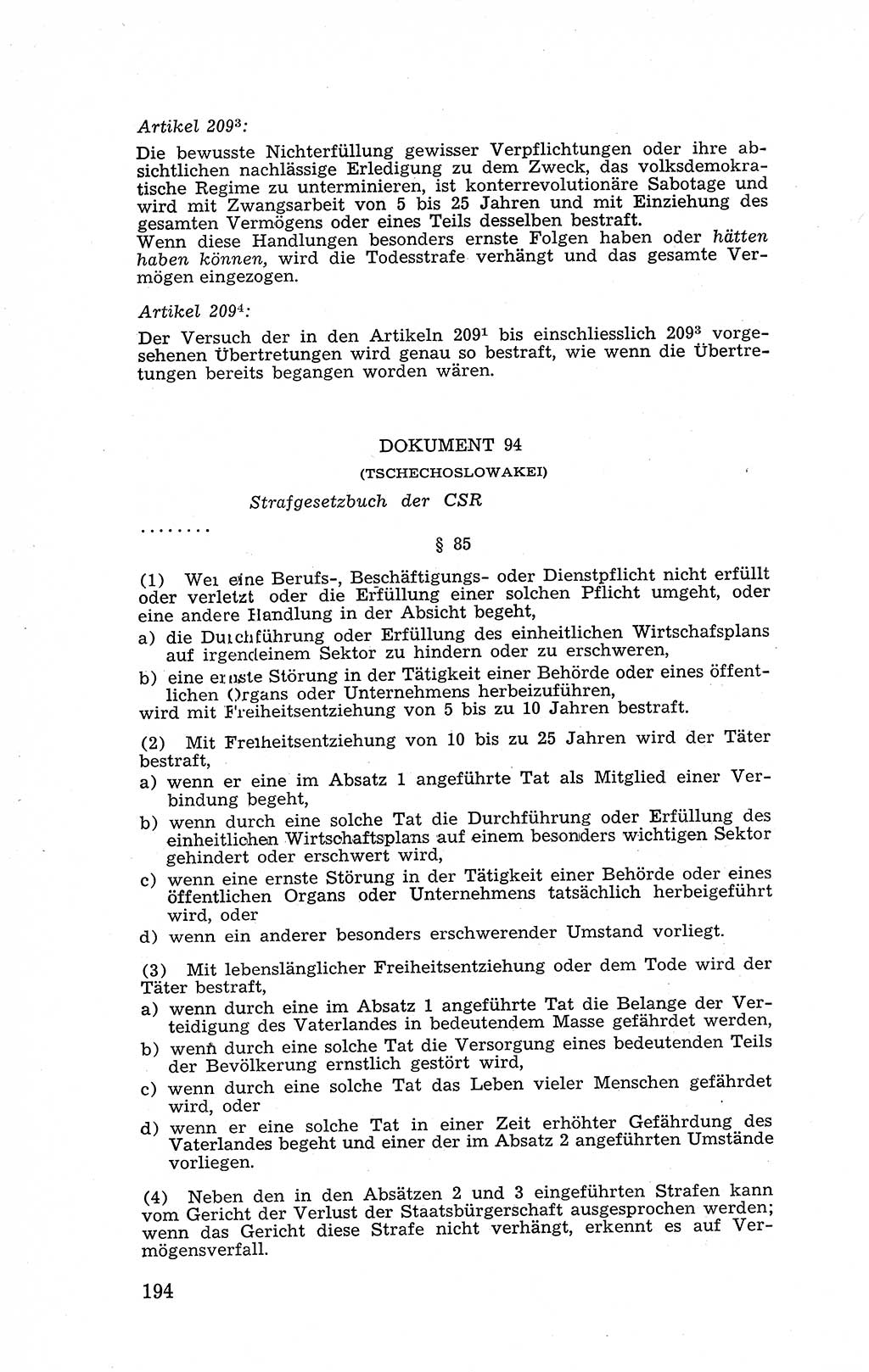 Recht in Fesseln, Dokumente, Internationale Juristen-Kommission [Bundesrepublik Deutschland (BRD)] 1955, Seite 194 (R. Dok. IJK BRD 1955, S. 194)