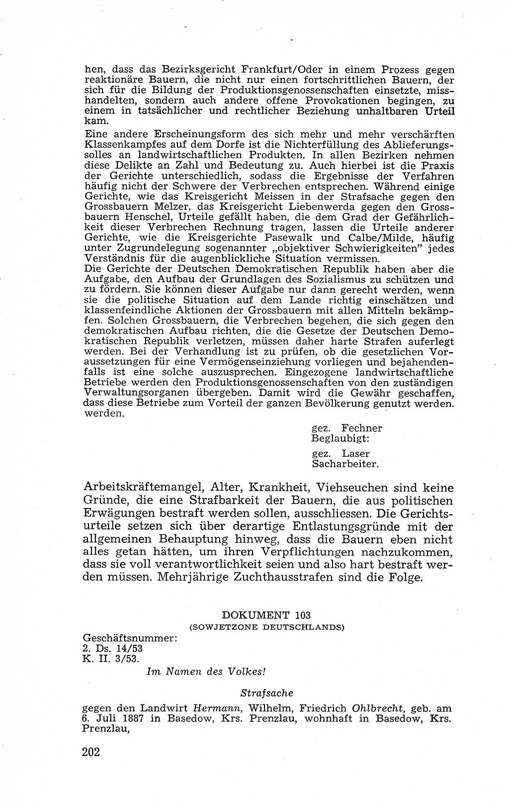 Recht in Fesseln, Dokumente, Internationale Juristen-Kommission [Bundesrepublik Deutschland (BRD)] 1955, Seite 202 (R. Dok. IJK BRD 1955, S. 202)