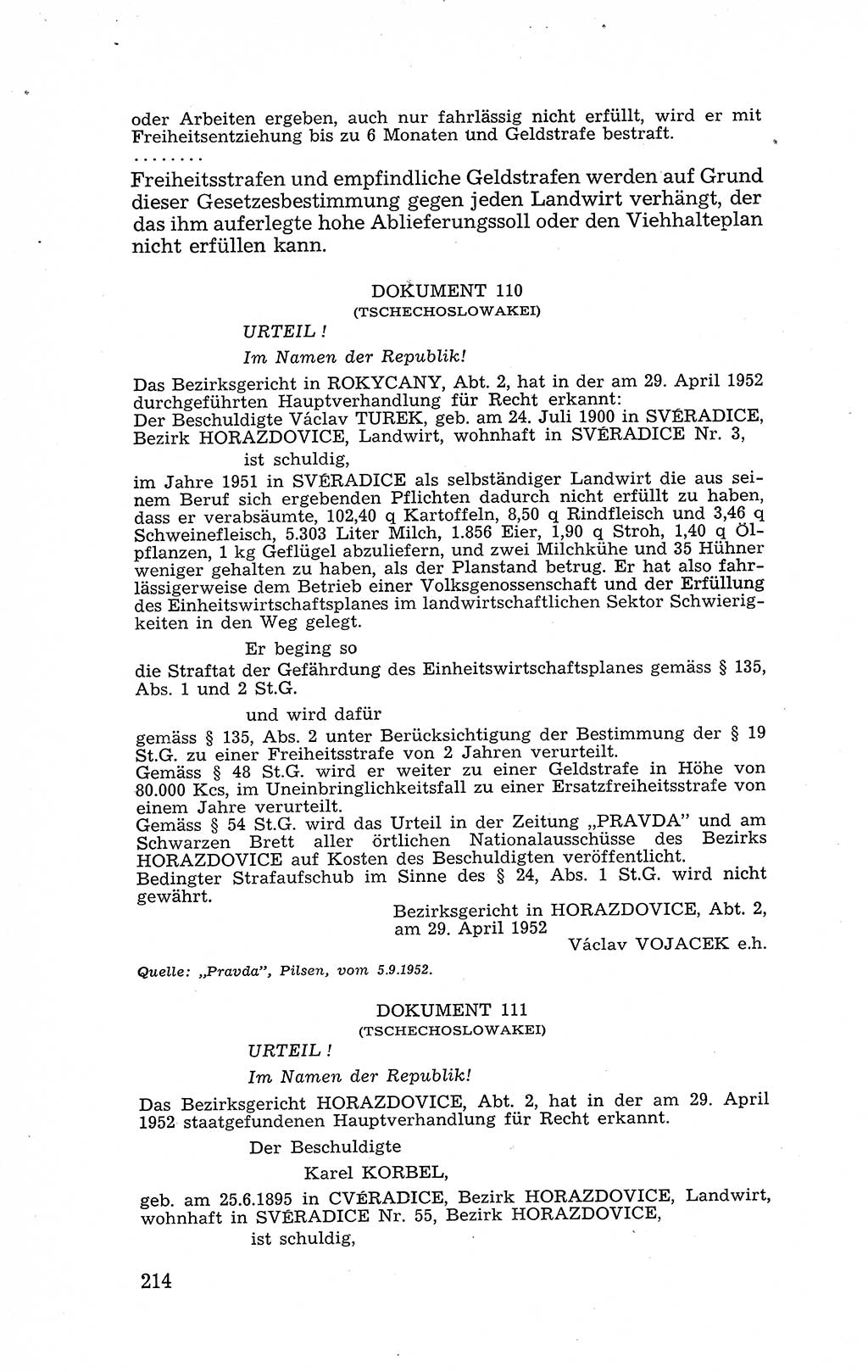 Recht in Fesseln, Dokumente, Internationale Juristen-Kommission [Bundesrepublik Deutschland (BRD)] 1955, Seite 214 (R. Dok. IJK BRD 1955, S. 214)