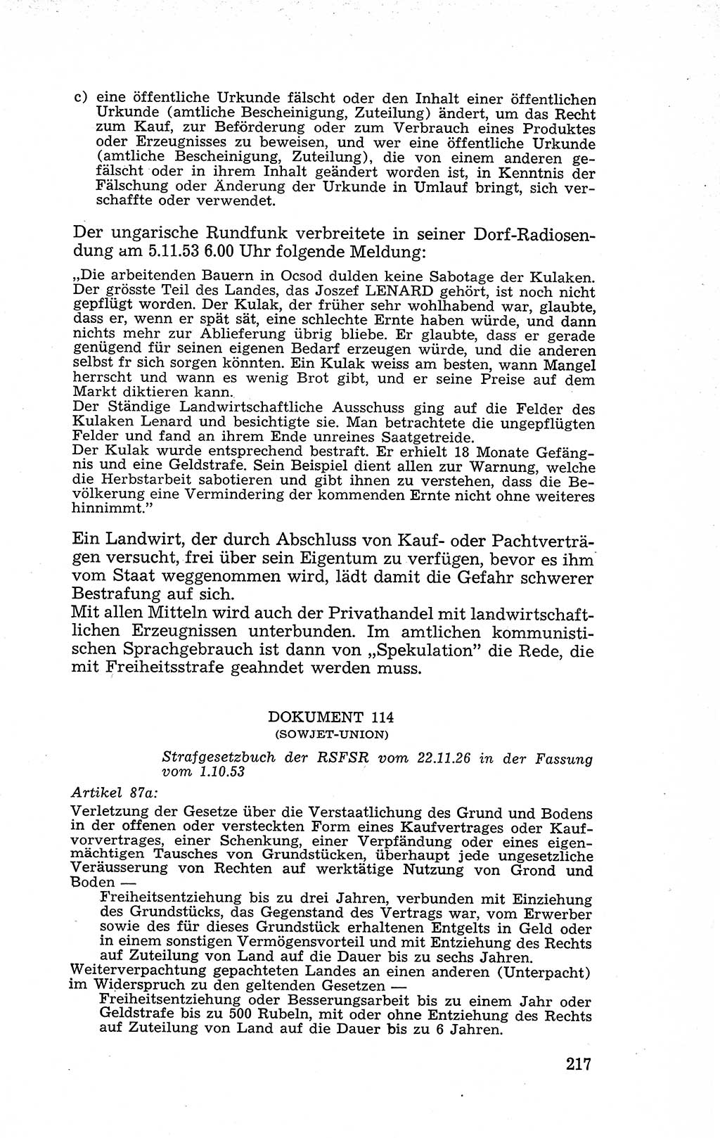 Recht in Fesseln, Dokumente, Internationale Juristen-Kommission [Bundesrepublik Deutschland (BRD)] 1955, Seite 217 (R. Dok. IJK BRD 1955, S. 217)