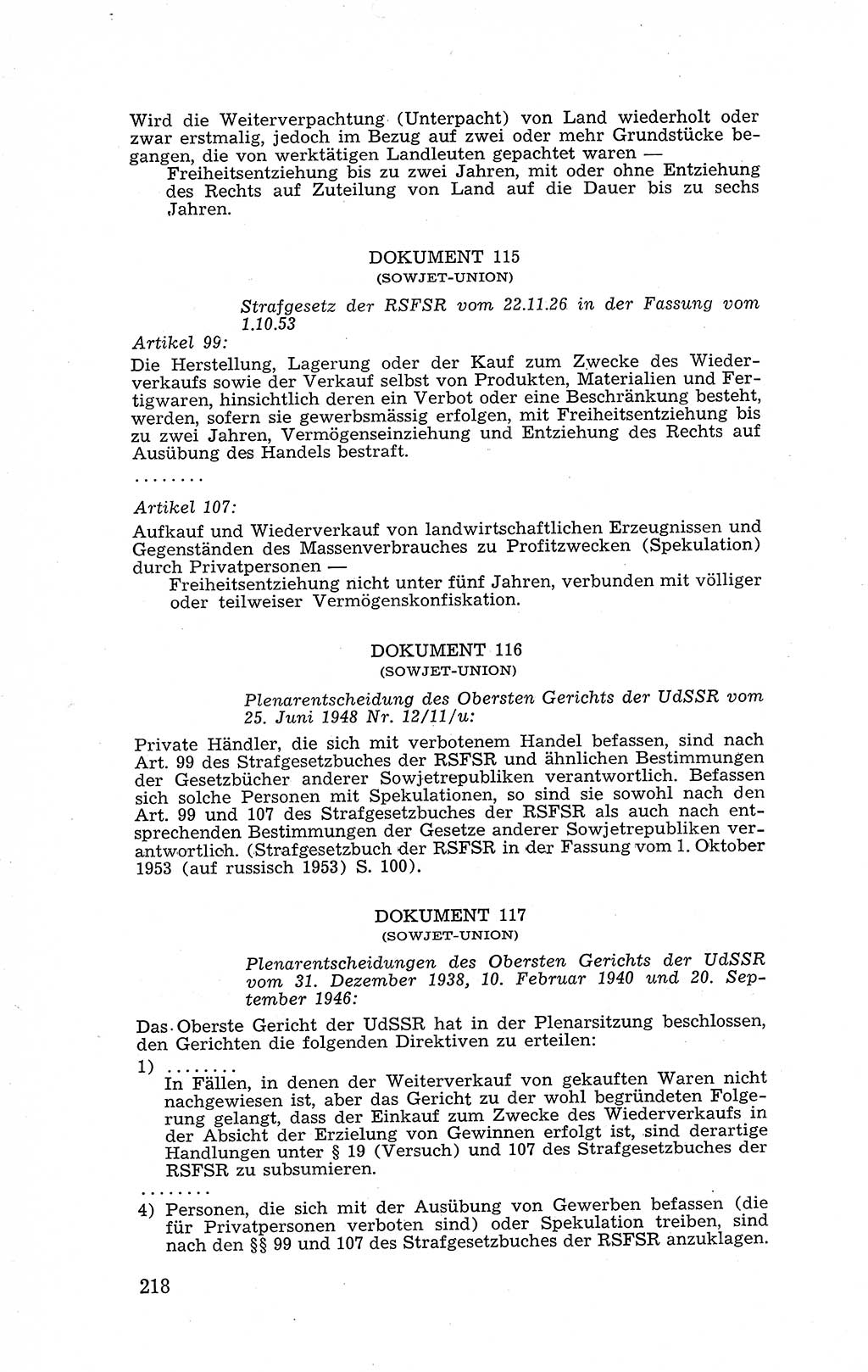 Recht in Fesseln, Dokumente, Internationale Juristen-Kommission [Bundesrepublik Deutschland (BRD)] 1955, Seite 218 (R. Dok. IJK BRD 1955, S. 218)