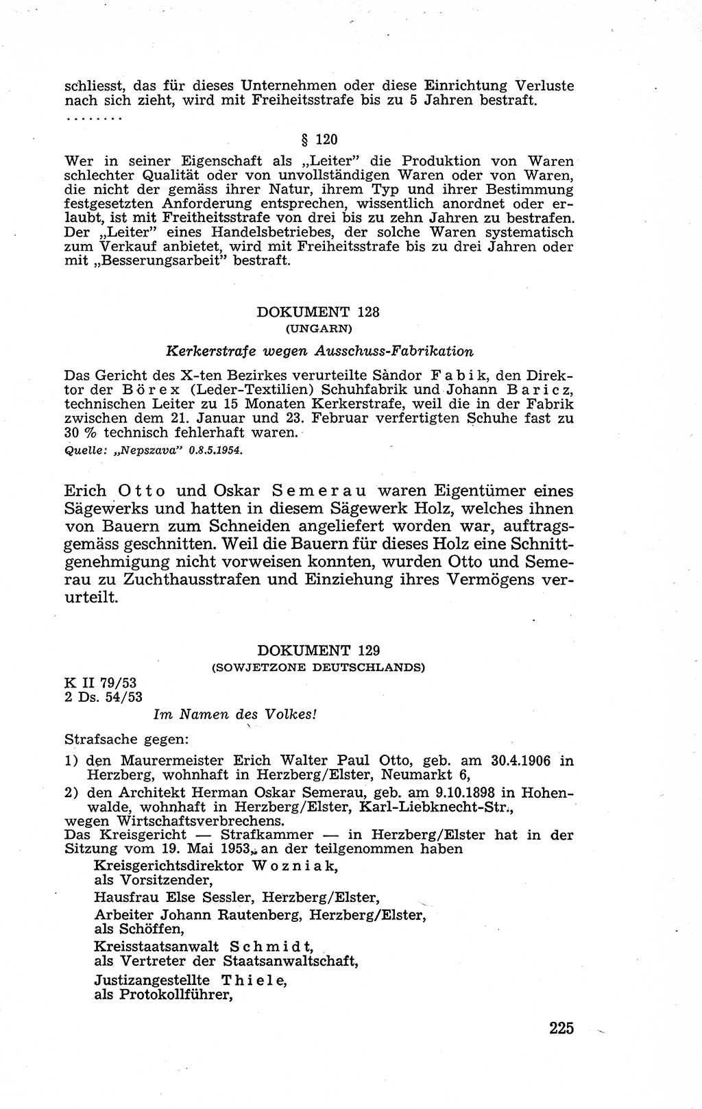 Recht in Fesseln, Dokumente, Internationale Juristen-Kommission [Bundesrepublik Deutschland (BRD)] 1955, Seite 225 (R. Dok. IJK BRD 1955, S. 225)