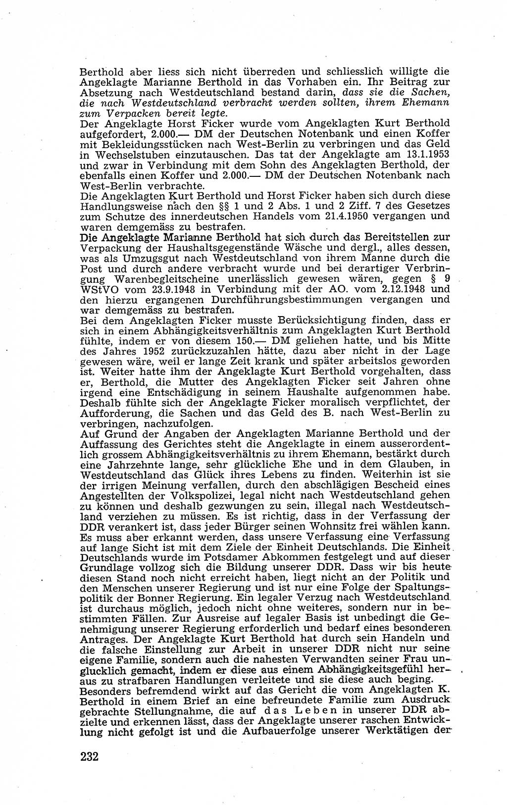 Recht in Fesseln, Dokumente, Internationale Juristen-Kommission [Bundesrepublik Deutschland (BRD)] 1955, Seite 232 (R. Dok. IJK BRD 1955, S. 232)