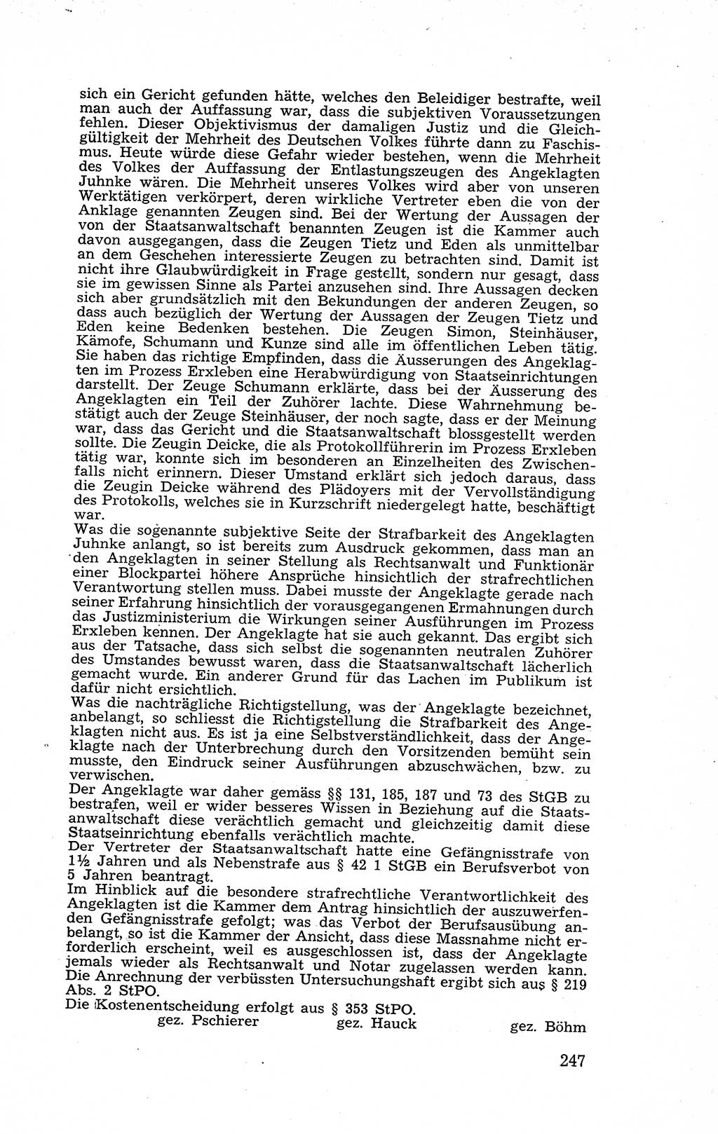 Recht in Fesseln, Dokumente, Internationale Juristen-Kommission [Bundesrepublik Deutschland (BRD)] 1955, Seite 247 (R. Dok. IJK BRD 1955, S. 247)