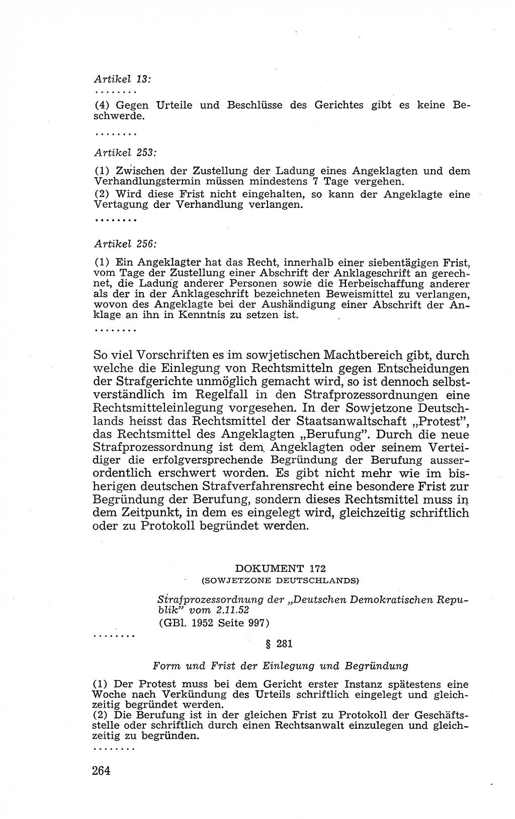Recht in Fesseln, Dokumente, Internationale Juristen-Kommission [Bundesrepublik Deutschland (BRD)] 1955, Seite 264 (R. Dok. IJK BRD 1955, S. 264)