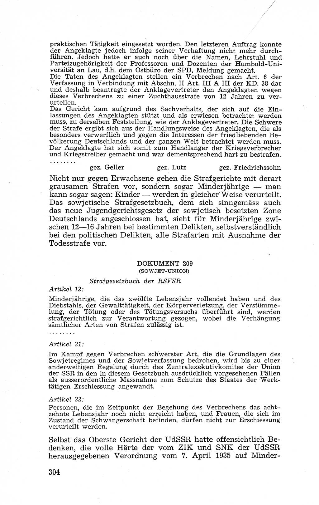 Recht in Fesseln, Dokumente, Internationale Juristen-Kommission [Bundesrepublik Deutschland (BRD)] 1955, Seite 304 (R. Dok. IJK BRD 1955, S. 304)