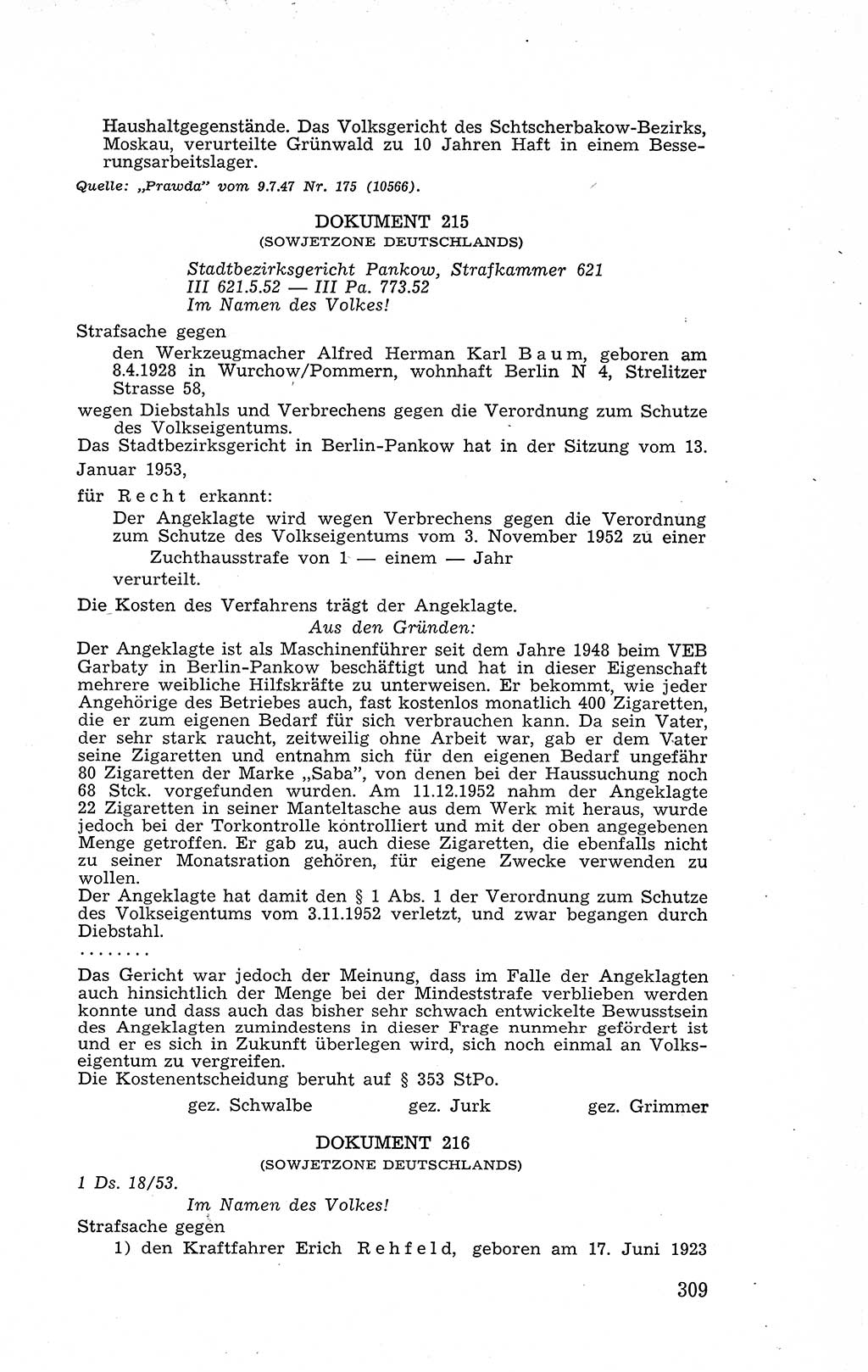 Recht in Fesseln, Dokumente, Internationale Juristen-Kommission [Bundesrepublik Deutschland (BRD)] 1955, Seite 309 (R. Dok. IJK BRD 1955, S. 309)