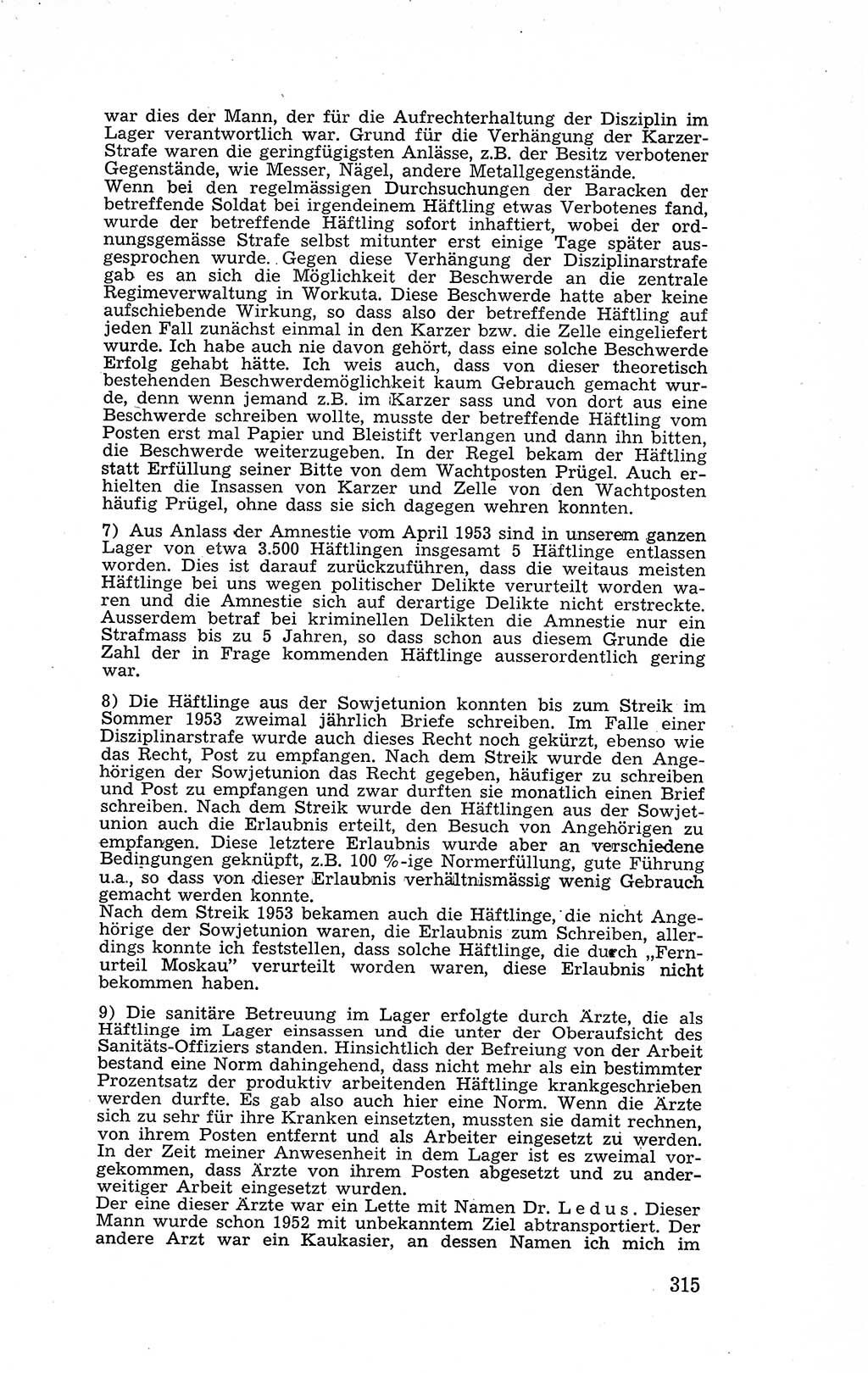 Recht in Fesseln, Dokumente, Internationale Juristen-Kommission [Bundesrepublik Deutschland (BRD)] 1955, Seite 315 (R. Dok. IJK BRD 1955, S. 315)