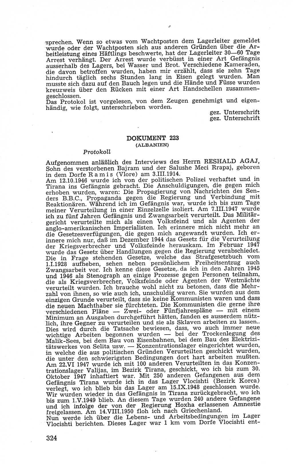 Recht in Fesseln, Dokumente, Internationale Juristen-Kommission [Bundesrepublik Deutschland (BRD)] 1955, Seite 324 (R. Dok. IJK BRD 1955, S. 324)