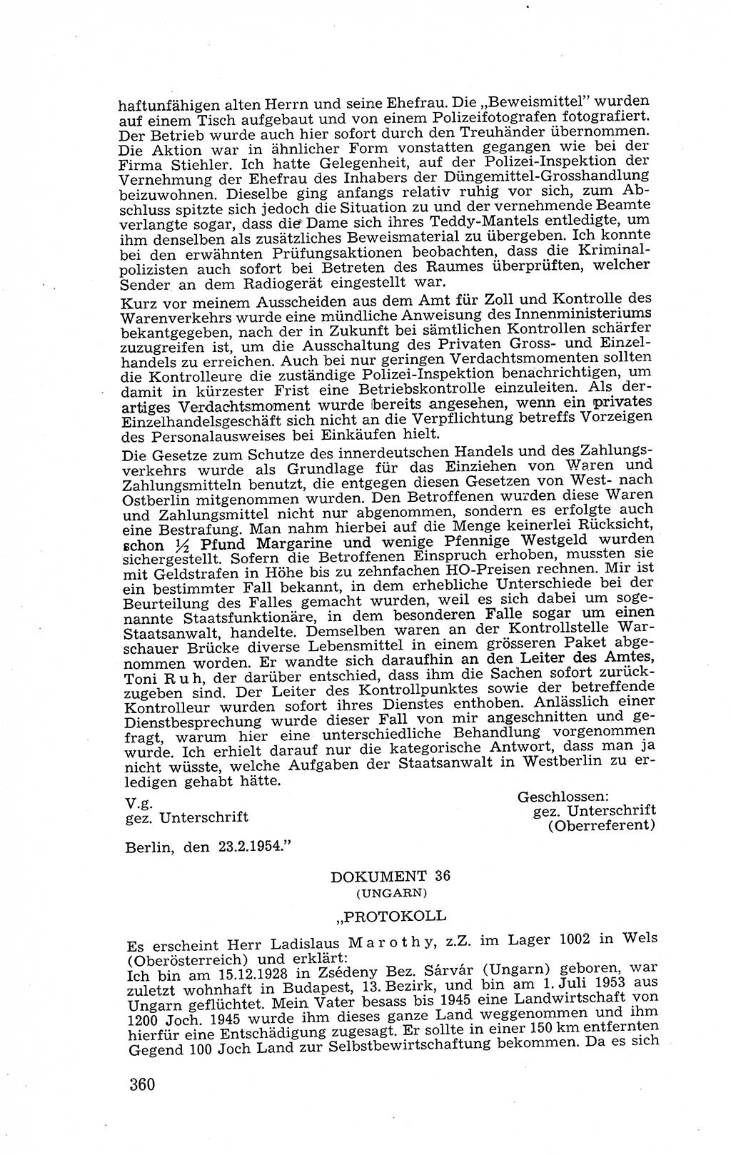 Recht in Fesseln, Dokumente, Internationale Juristen-Kommission [Bundesrepublik Deutschland (BRD)] 1955, Seite 360 (R. Dok. IJK BRD 1955, S. 360)