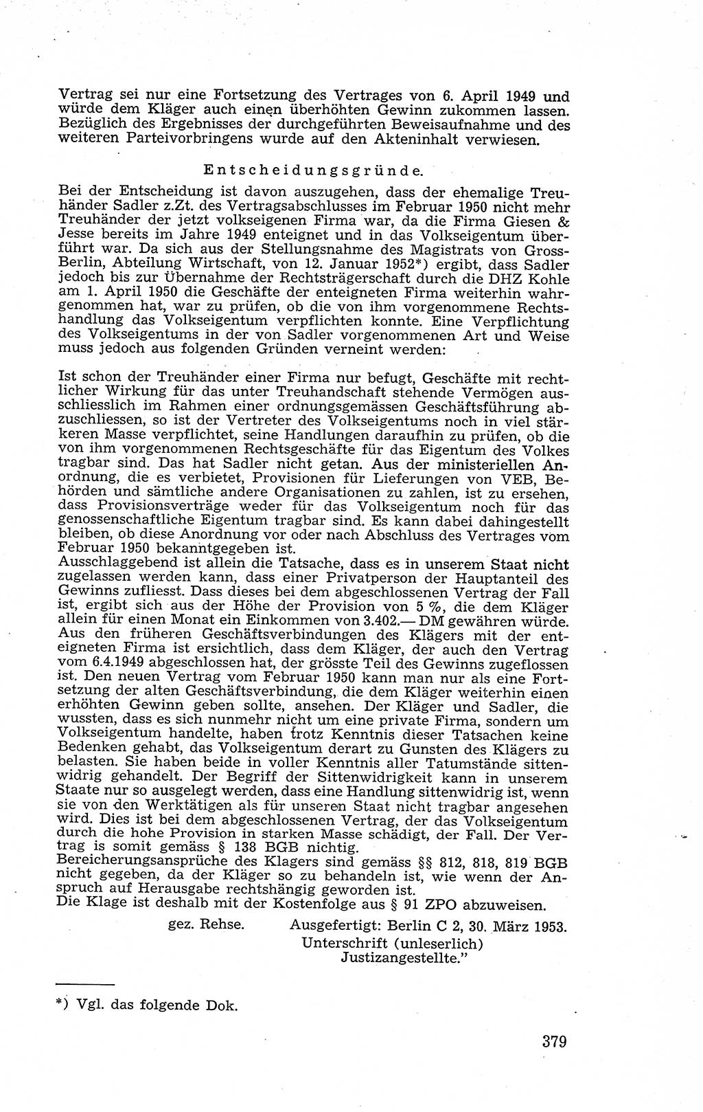 Recht in Fesseln, Dokumente, Internationale Juristen-Kommission [Bundesrepublik Deutschland (BRD)] 1955, Seite 379 (R. Dok. IJK BRD 1955, S. 379)
