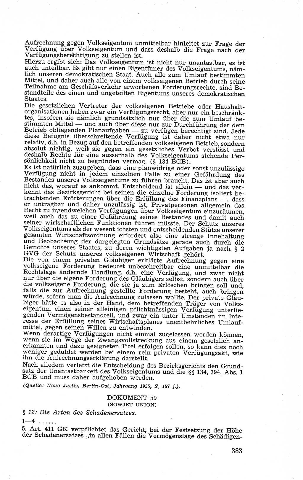 Recht in Fesseln, Dokumente, Internationale Juristen-Kommission [Bundesrepublik Deutschland (BRD)] 1955, Seite 383 (R. Dok. IJK BRD 1955, S. 383)