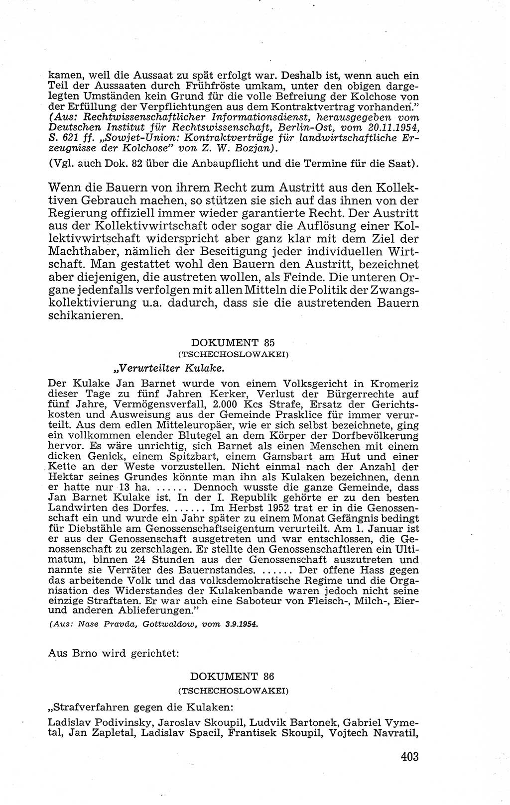 Recht in Fesseln, Dokumente, Internationale Juristen-Kommission [Bundesrepublik Deutschland (BRD)] 1955, Seite 403 (R. Dok. IJK BRD 1955, S. 403)