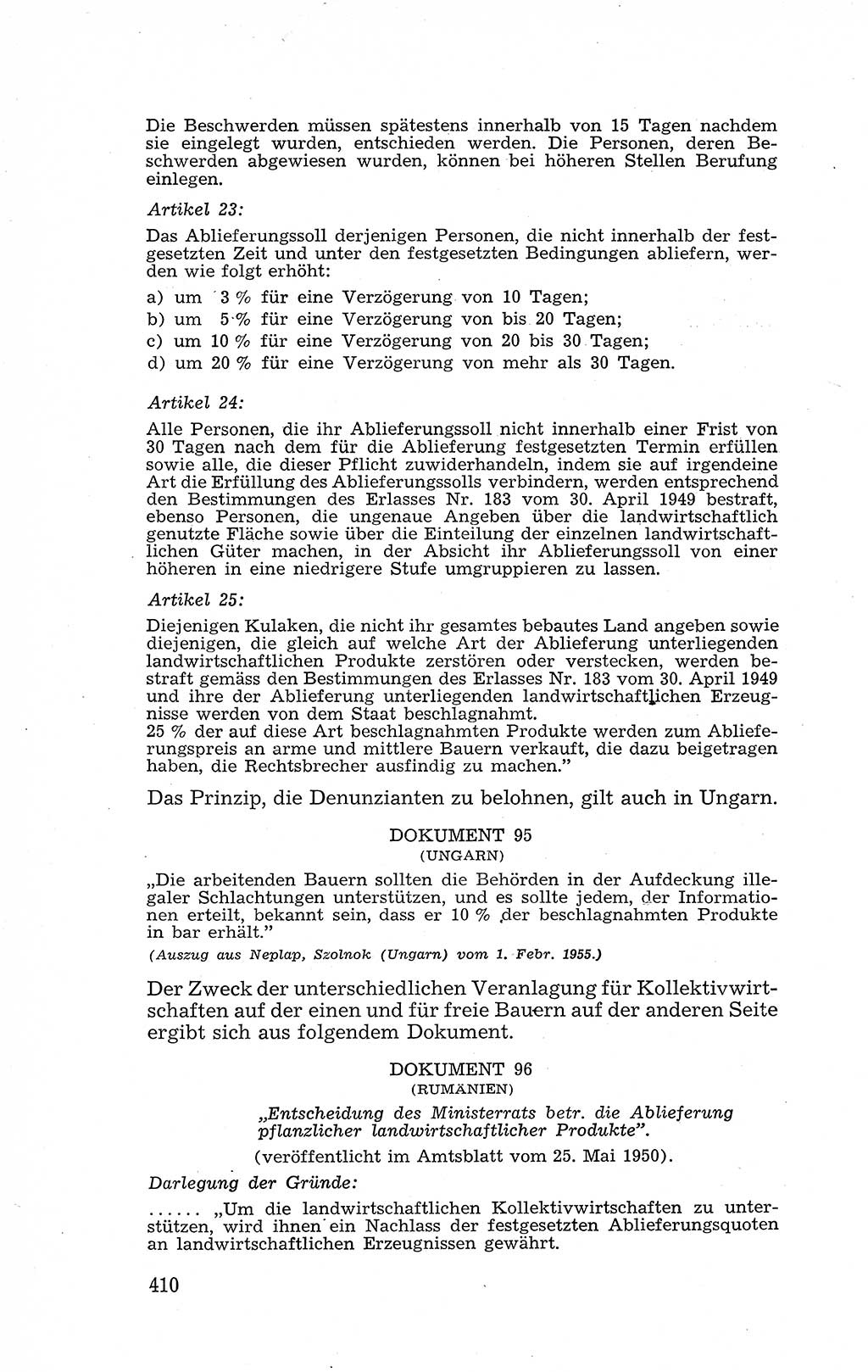 Recht in Fesseln, Dokumente, Internationale Juristen-Kommission [Bundesrepublik Deutschland (BRD)] 1955, Seite 410 (R. Dok. IJK BRD 1955, S. 410)