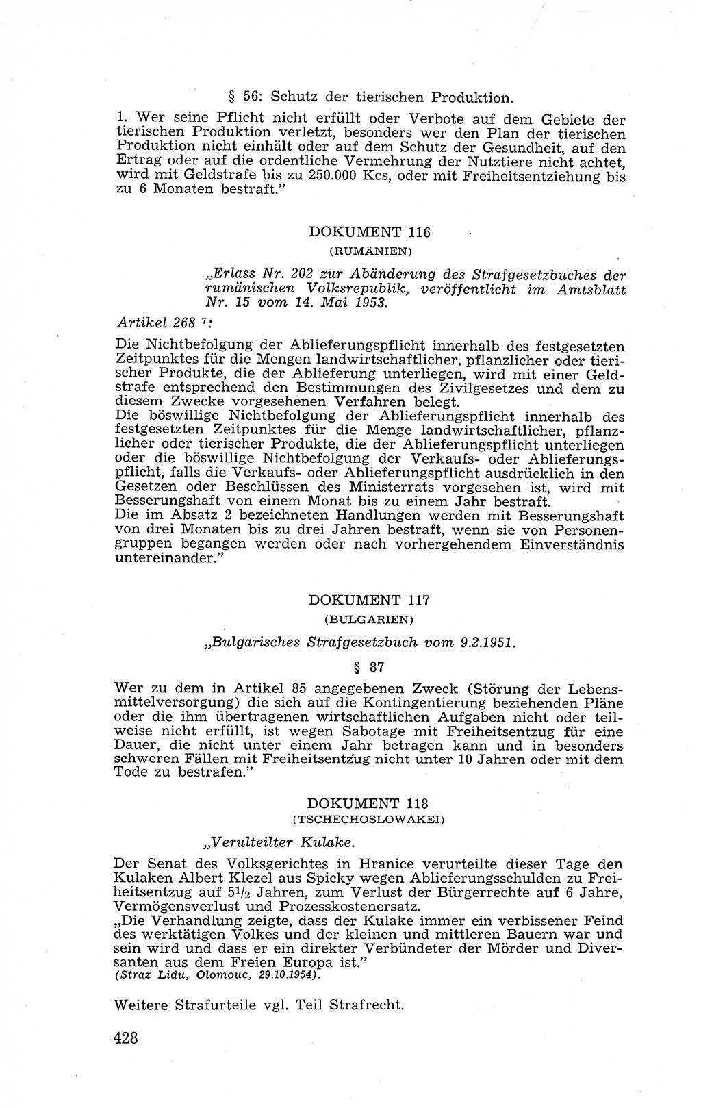 Recht in Fesseln, Dokumente, Internationale Juristen-Kommission [Bundesrepublik Deutschland (BRD)] 1955, Seite 428 (R. Dok. IJK BRD 1955, S. 428)