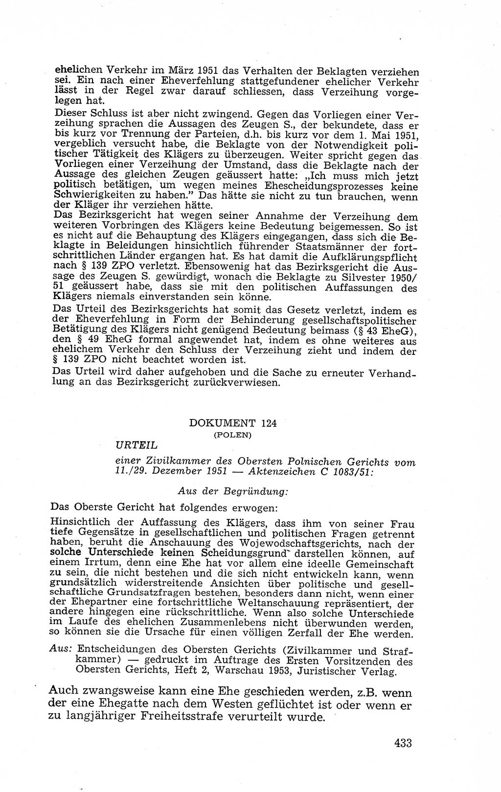 Recht in Fesseln, Dokumente, Internationale Juristen-Kommission [Bundesrepublik Deutschland (BRD)] 1955, Seite 433 (R. Dok. IJK BRD 1955, S. 433)