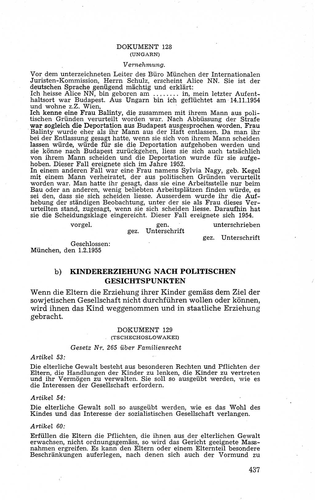 Recht in Fesseln, Dokumente, Internationale Juristen-Kommission [Bundesrepublik Deutschland (BRD)] 1955, Seite 437 (R. Dok. IJK BRD 1955, S. 437)