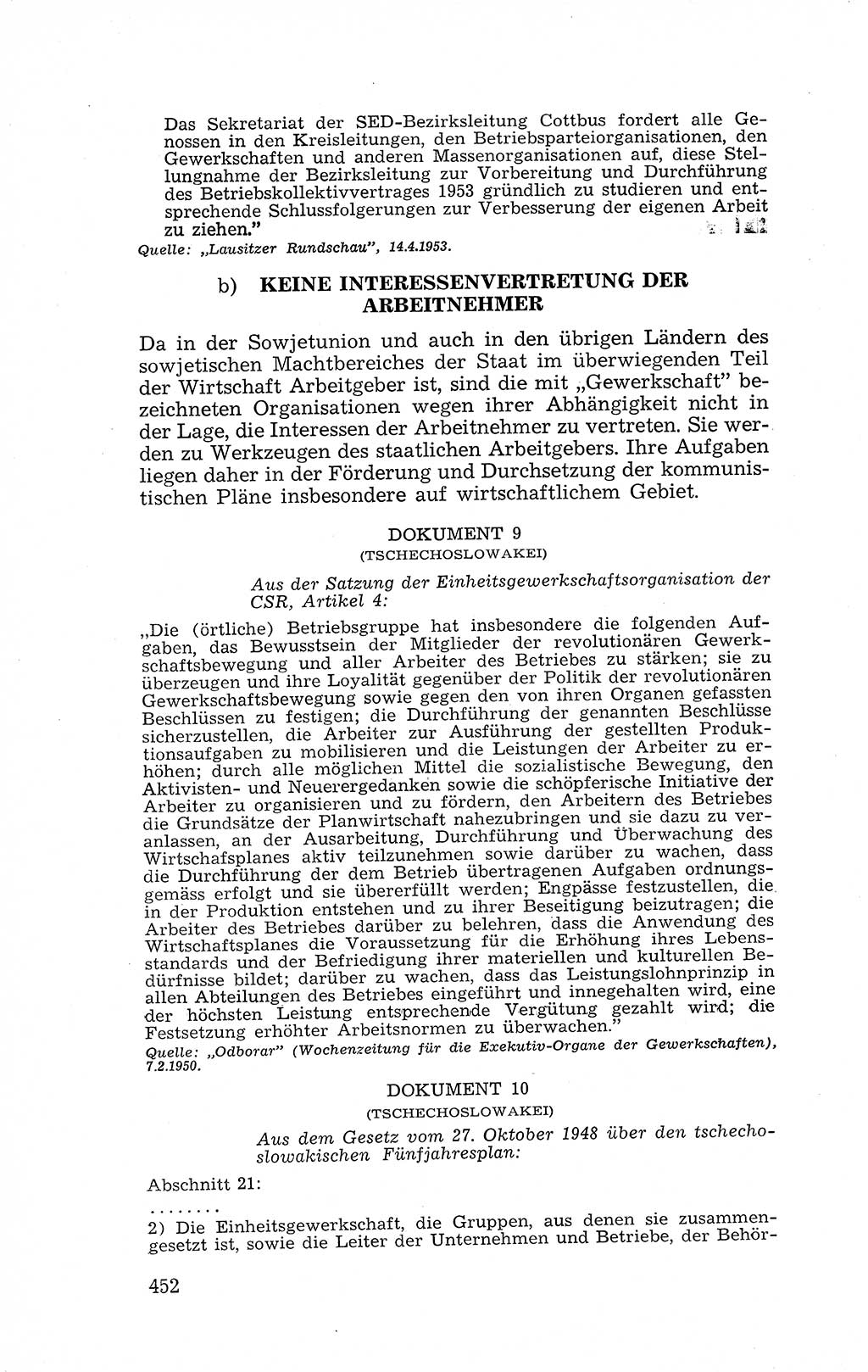 Recht in Fesseln, Dokumente, Internationale Juristen-Kommission [Bundesrepublik Deutschland (BRD)] 1955, Seite 452 (R. Dok. IJK BRD 1955, S. 452)