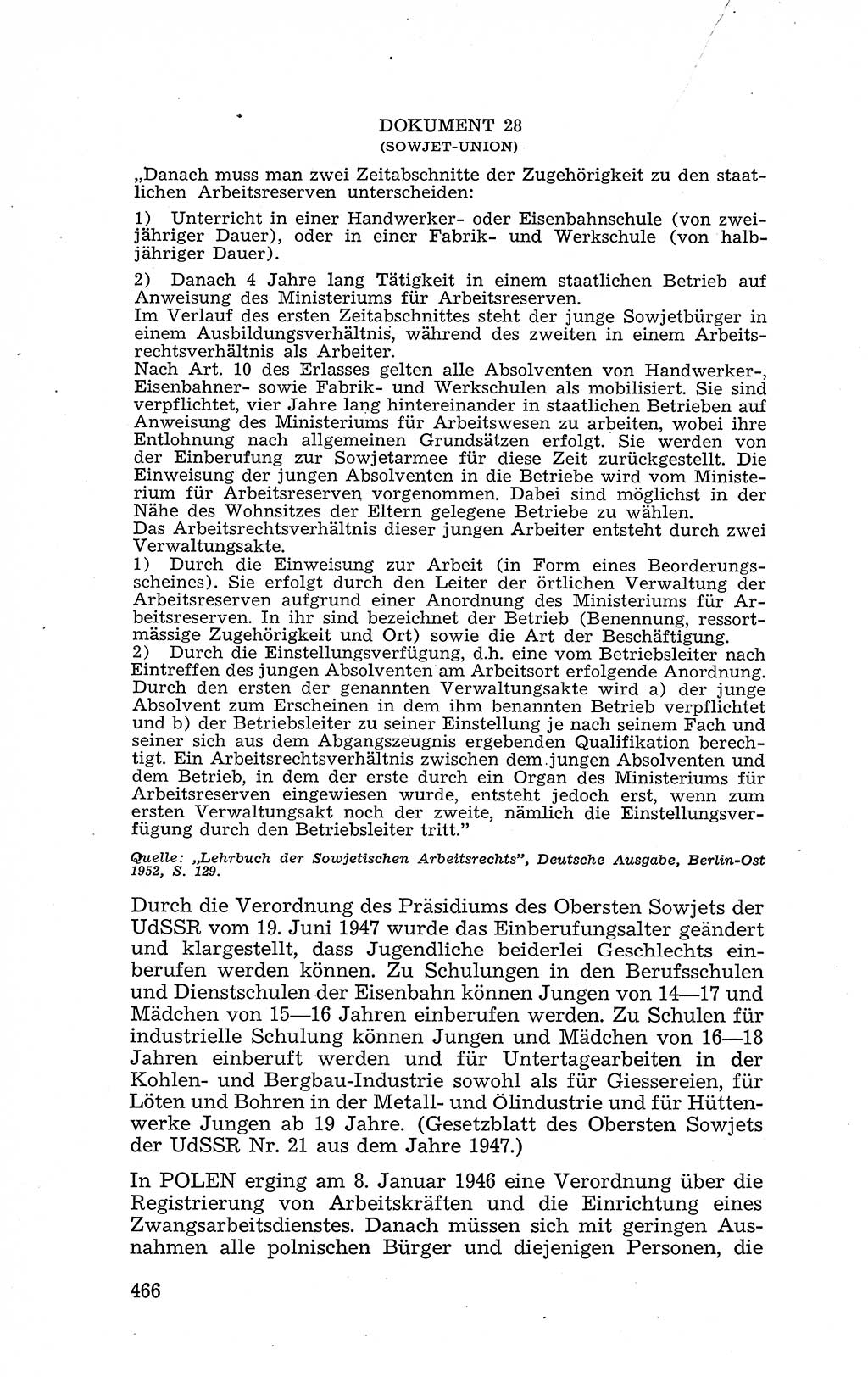 Recht in Fesseln, Dokumente, Internationale Juristen-Kommission [Bundesrepublik Deutschland (BRD)] 1955, Seite 466 (R. Dok. IJK BRD 1955, S. 466)