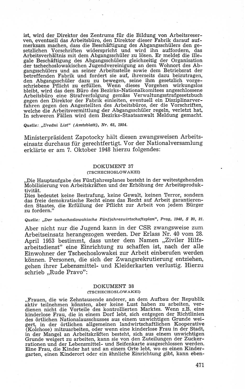 Recht in Fesseln, Dokumente, Internationale Juristen-Kommission [Bundesrepublik Deutschland (BRD)] 1955, Seite 471 (R. Dok. IJK BRD 1955, S. 471)