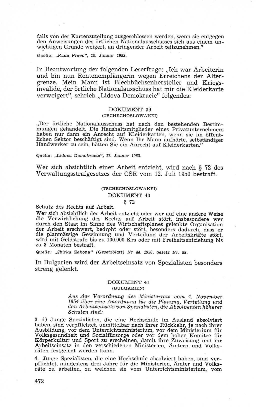 Recht in Fesseln, Dokumente, Internationale Juristen-Kommission [Bundesrepublik Deutschland (BRD)] 1955, Seite 472 (R. Dok. IJK BRD 1955, S. 472)