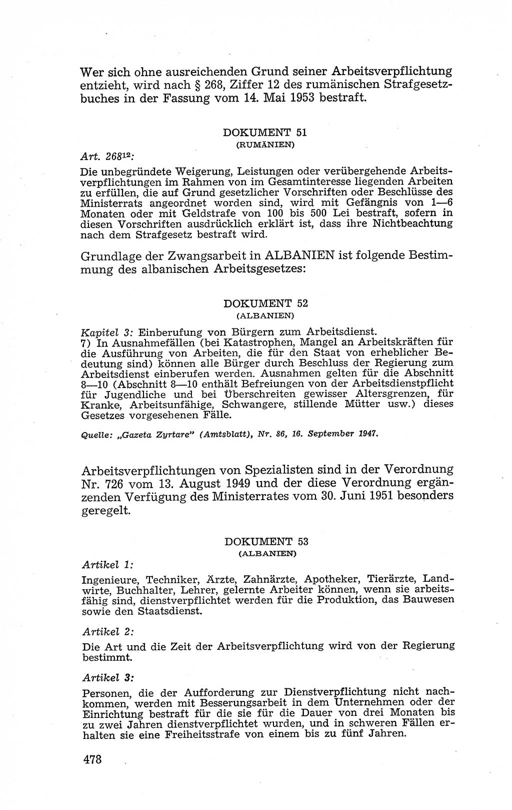 Recht in Fesseln, Dokumente, Internationale Juristen-Kommission [Bundesrepublik Deutschland (BRD)] 1955, Seite 478 (R. Dok. IJK BRD 1955, S. 478)