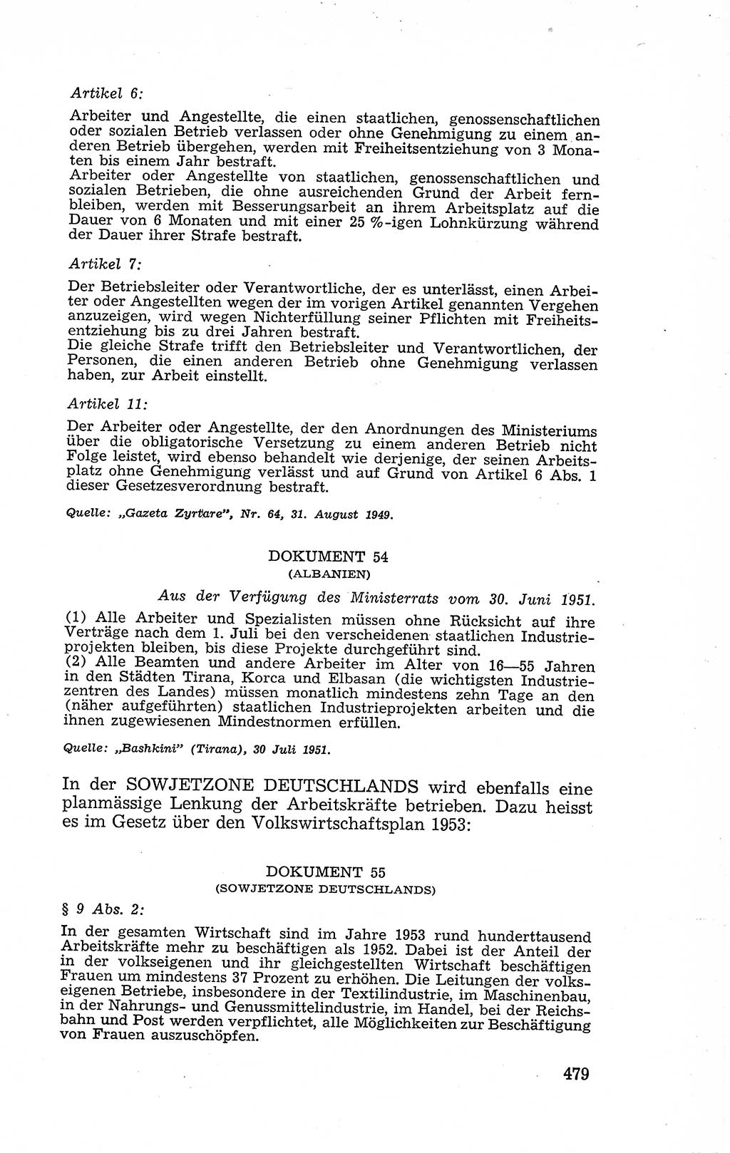 Recht in Fesseln, Dokumente, Internationale Juristen-Kommission [Bundesrepublik Deutschland (BRD)] 1955, Seite 479 (R. Dok. IJK BRD 1955, S. 479)