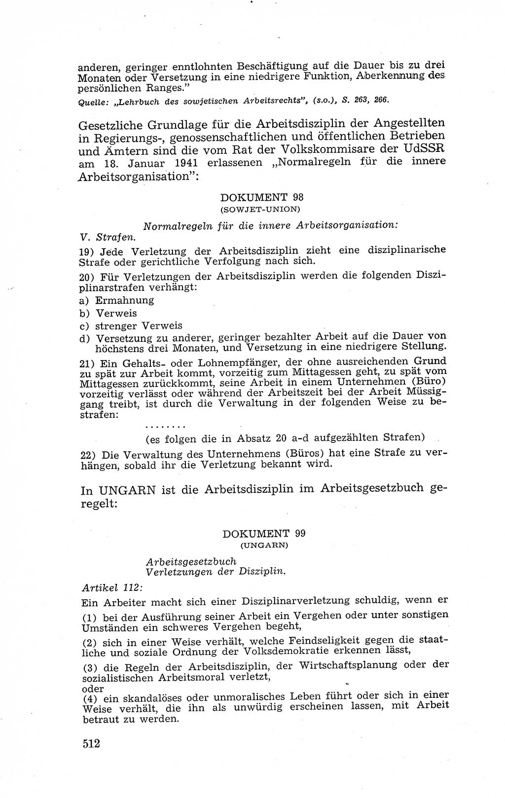 Recht in Fesseln, Dokumente, Internationale Juristen-Kommission [Bundesrepublik Deutschland (BRD)] 1955, Seite 512 (R. Dok. IJK BRD 1955, S. 512)