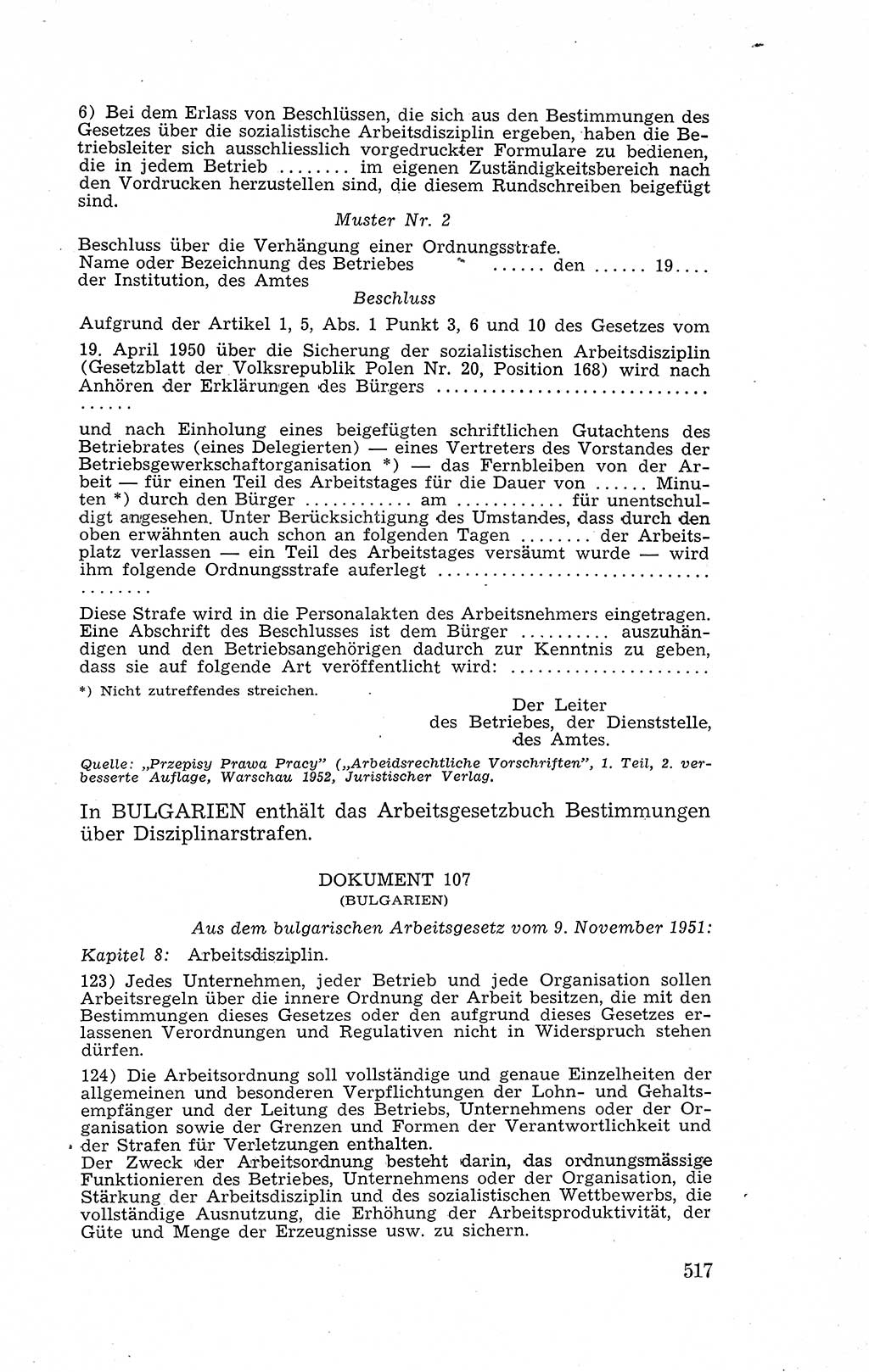 Recht in Fesseln, Dokumente, Internationale Juristen-Kommission [Bundesrepublik Deutschland (BRD)] 1955, Seite 517 (R. Dok. IJK BRD 1955, S. 517)