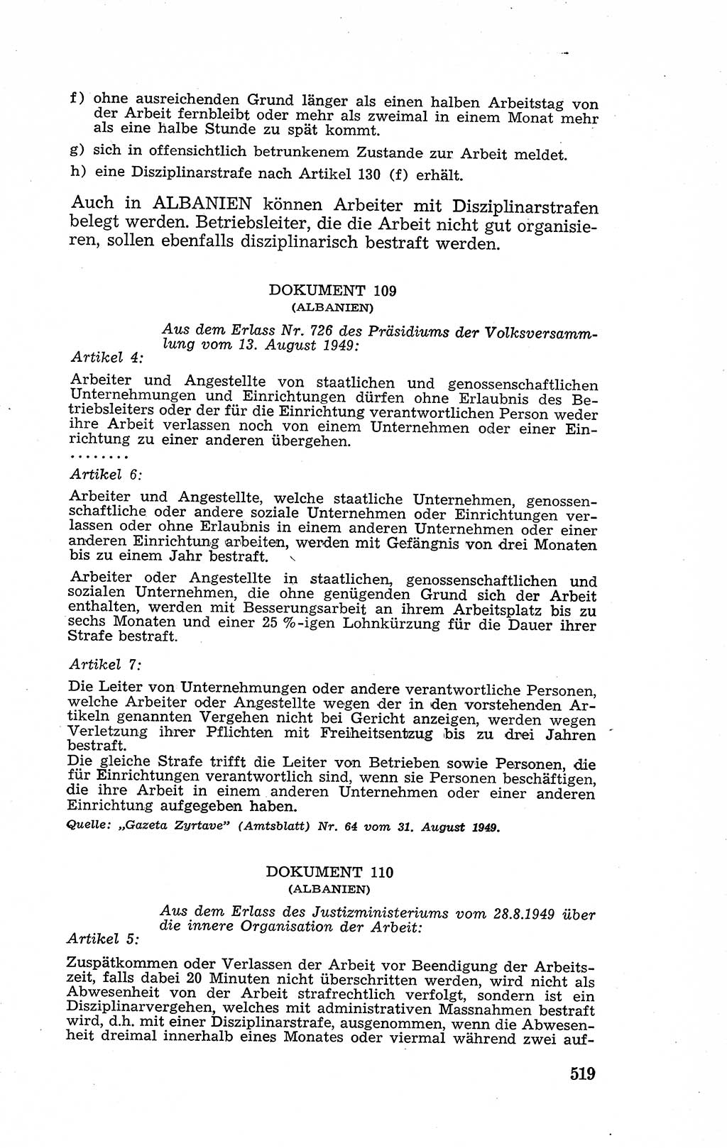 Recht in Fesseln, Dokumente, Internationale Juristen-Kommission [Bundesrepublik Deutschland (BRD)] 1955, Seite 519 (R. Dok. IJK BRD 1955, S. 519)