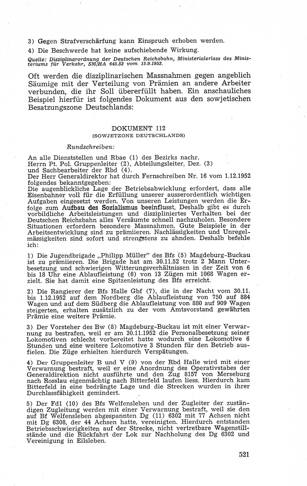 Recht in Fesseln, Dokumente, Internationale Juristen-Kommission [Bundesrepublik Deutschland (BRD)] 1955, Seite 521 (R. Dok. IJK BRD 1955, S. 521)