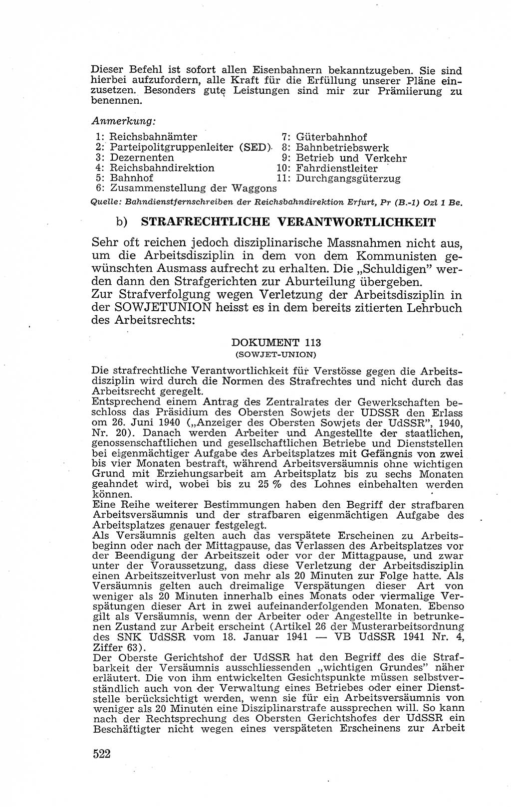 Recht in Fesseln, Dokumente, Internationale Juristen-Kommission [Bundesrepublik Deutschland (BRD)] 1955, Seite 522 (R. Dok. IJK BRD 1955, S. 522)