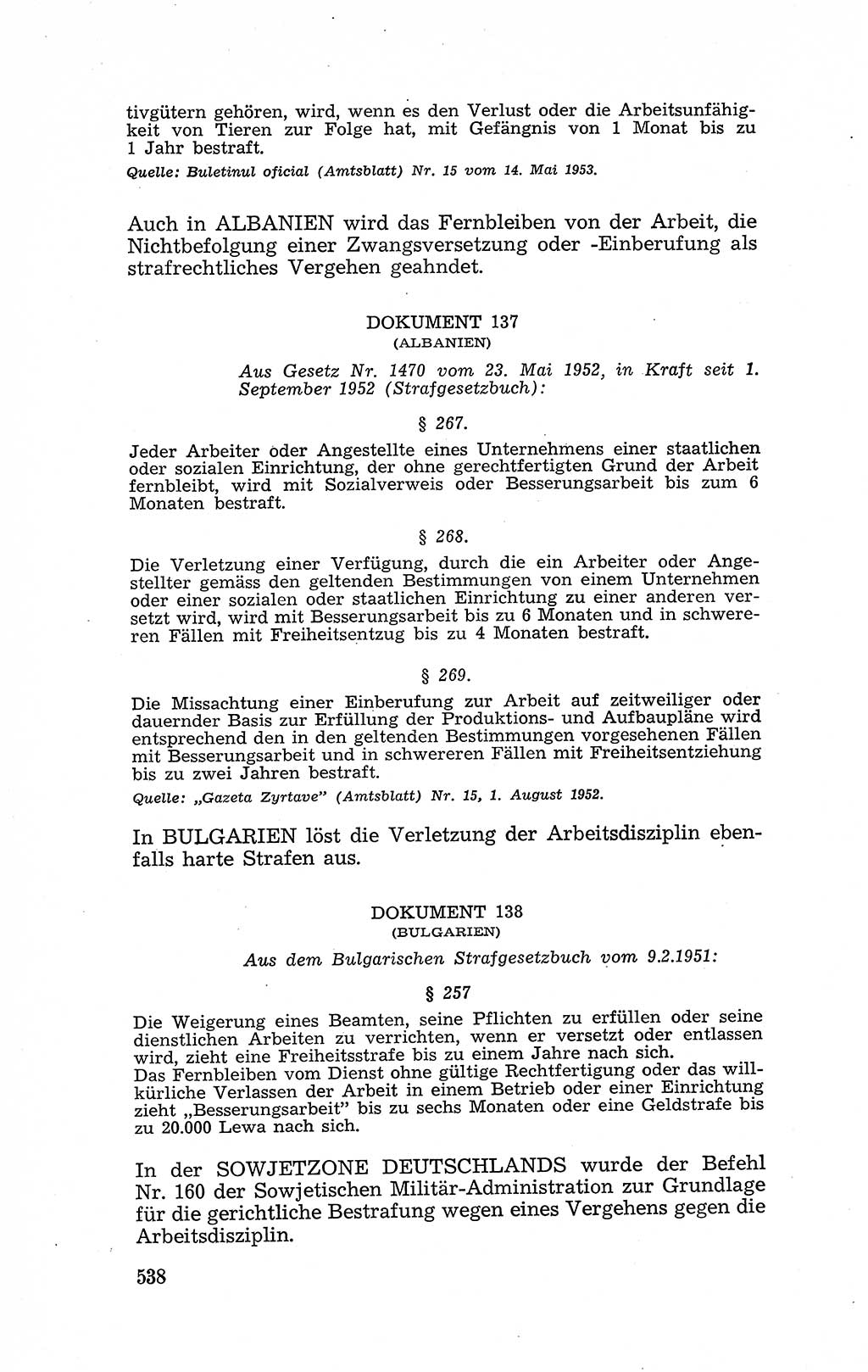 Recht in Fesseln, Dokumente, Internationale Juristen-Kommission [Bundesrepublik Deutschland (BRD)] 1955, Seite 538 (R. Dok. IJK BRD 1955, S. 538)