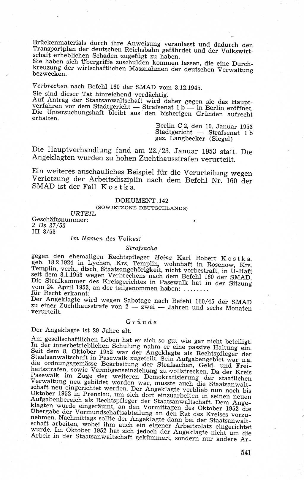 Recht in Fesseln, Dokumente, Internationale Juristen-Kommission [Bundesrepublik Deutschland (BRD)] 1955, Seite 541 (R. Dok. IJK BRD 1955, S. 541)