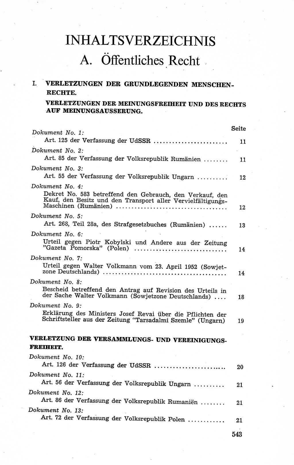 Recht in Fesseln, Dokumente, Internationale Juristen-Kommission [Bundesrepublik Deutschland (BRD)] 1955, Seite 543 (R. Dok. IJK BRD 1955, S. 543)