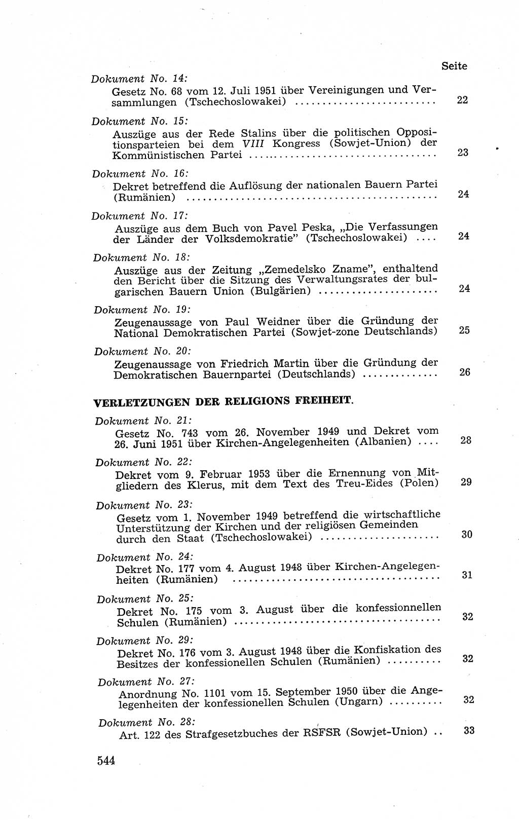 Recht in Fesseln, Dokumente, Internationale Juristen-Kommission [Bundesrepublik Deutschland (BRD)] 1955, Seite 544 (R. Dok. IJK BRD 1955, S. 544)