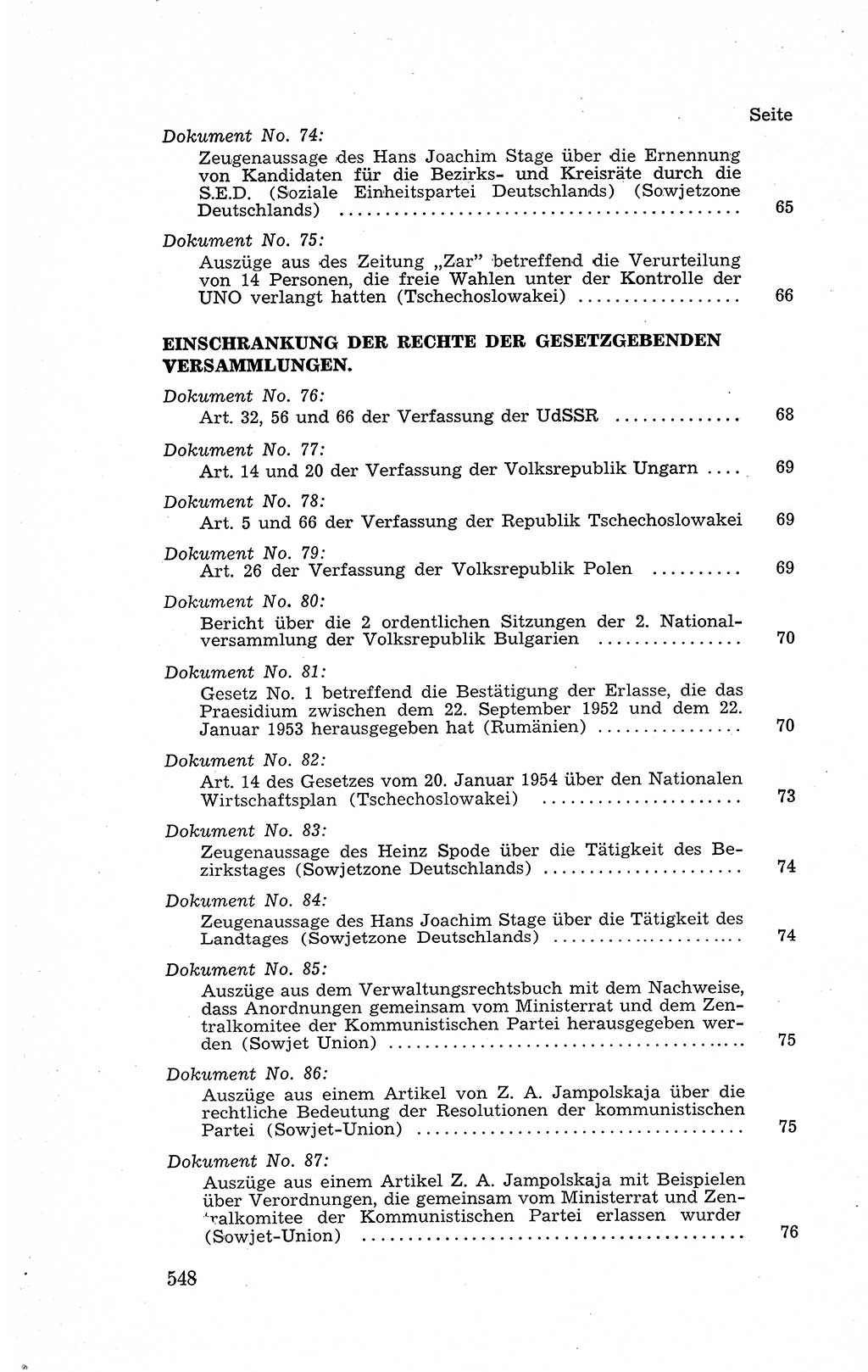 Recht in Fesseln, Dokumente, Internationale Juristen-Kommission [Bundesrepublik Deutschland (BRD)] 1955, Seite 548 (R. Dok. IJK BRD 1955, S. 548)