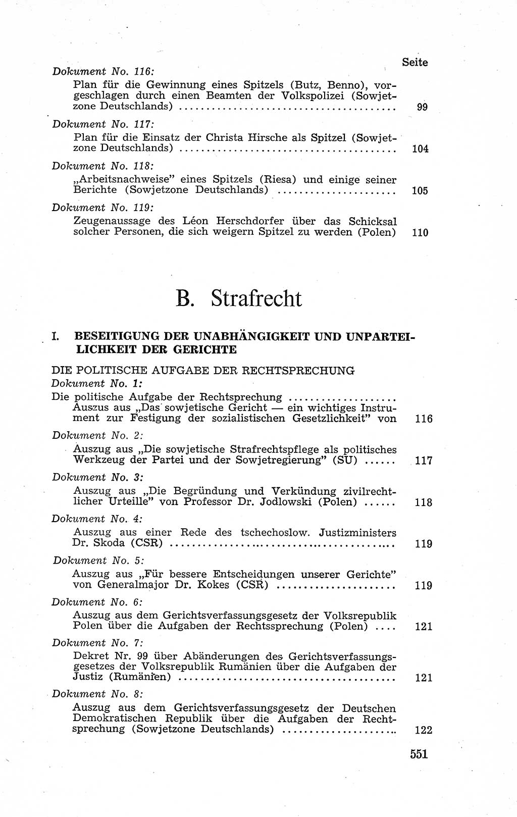Recht in Fesseln, Dokumente, Internationale Juristen-Kommission [Bundesrepublik Deutschland (BRD)] 1955, Seite 551 (R. Dok. IJK BRD 1955, S. 551)