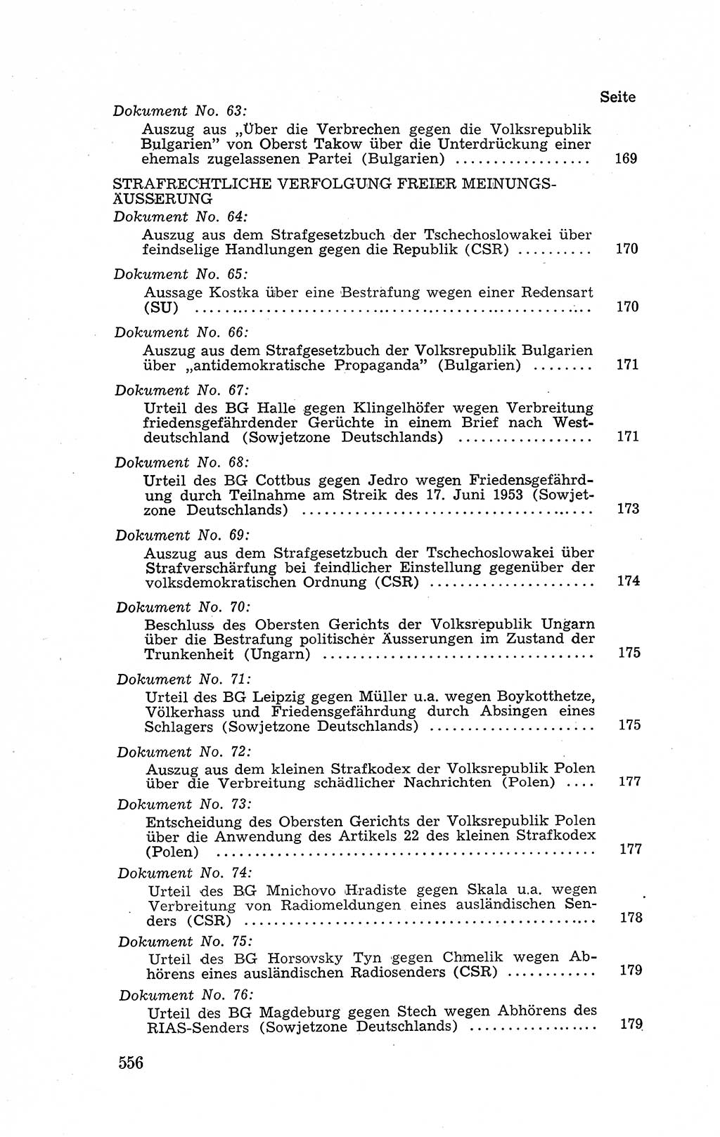 Recht in Fesseln, Dokumente, Internationale Juristen-Kommission [Bundesrepublik Deutschland (BRD)] 1955, Seite 556 (R. Dok. IJK BRD 1955, S. 556)
