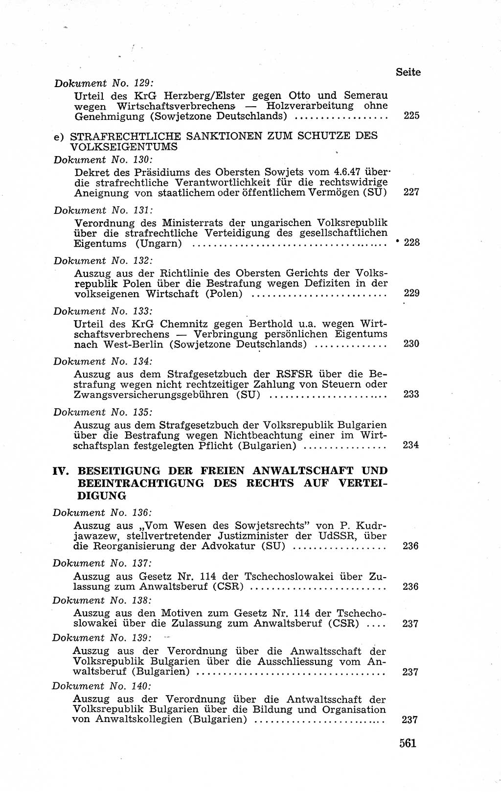 Recht in Fesseln, Dokumente, Internationale Juristen-Kommission [Bundesrepublik Deutschland (BRD)] 1955, Seite 561 (R. Dok. IJK BRD 1955, S. 561)