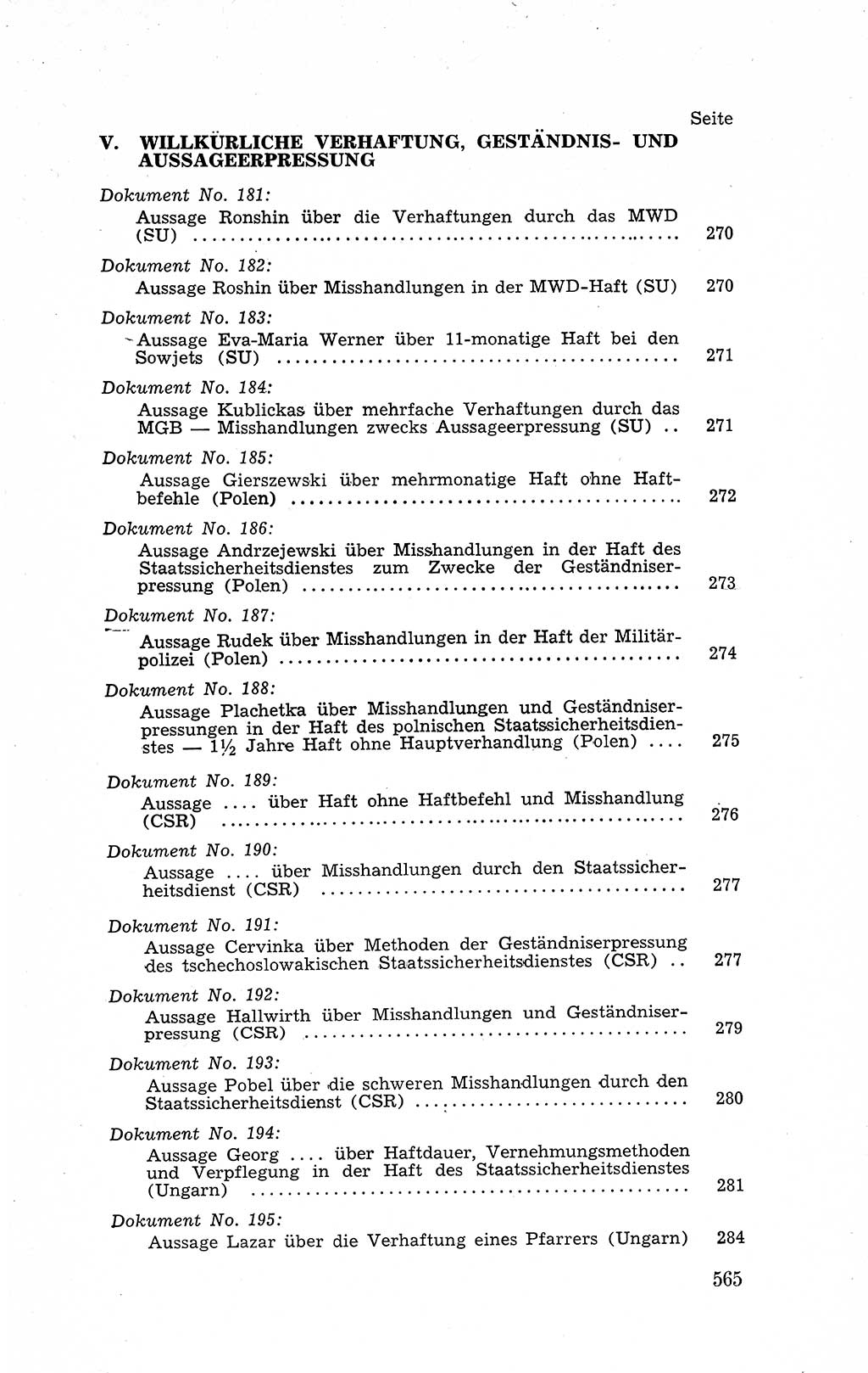 Recht in Fesseln, Dokumente, Internationale Juristen-Kommission [Bundesrepublik Deutschland (BRD)] 1955, Seite 565 (R. Dok. IJK BRD 1955, S. 565)