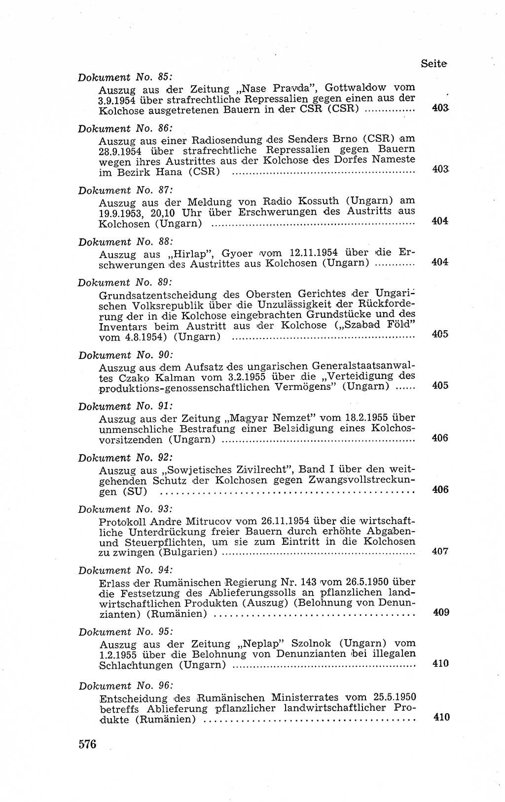 Recht in Fesseln, Dokumente, Internationale Juristen-Kommission [Bundesrepublik Deutschland (BRD)] 1955, Seite 576 (R. Dok. IJK BRD 1955, S. 576)