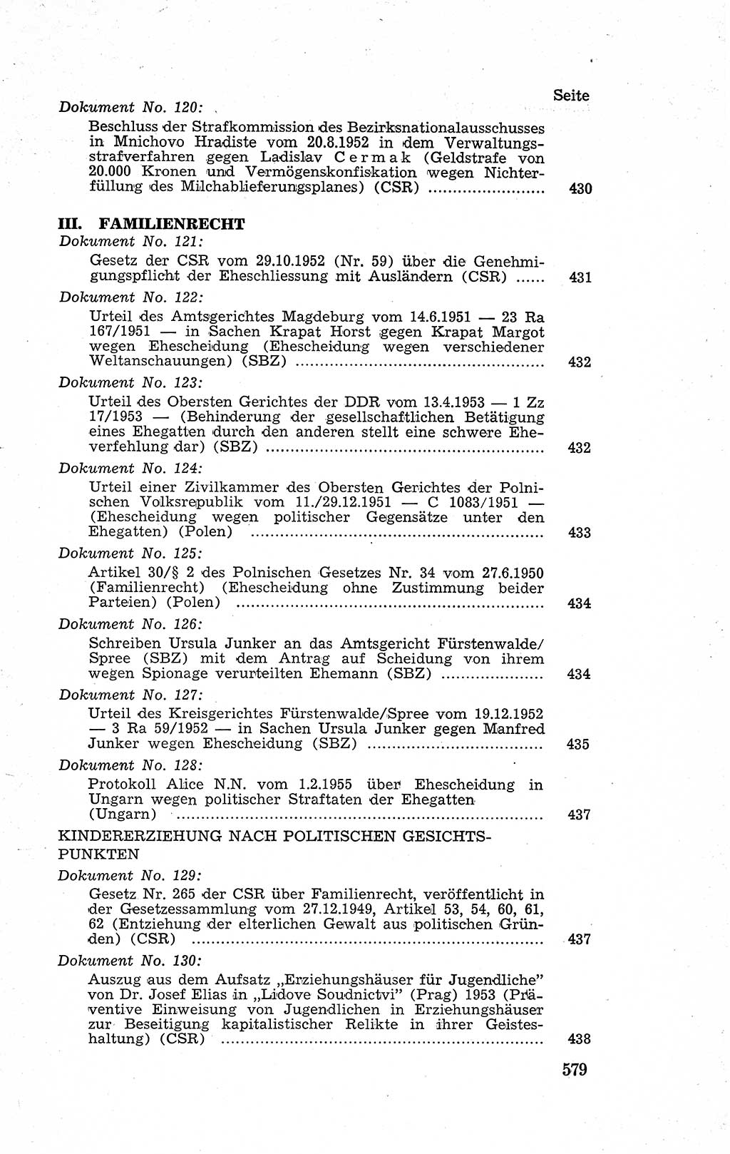 Recht in Fesseln, Dokumente, Internationale Juristen-Kommission [Bundesrepublik Deutschland (BRD)] 1955, Seite 579 (R. Dok. IJK BRD 1955, S. 579)