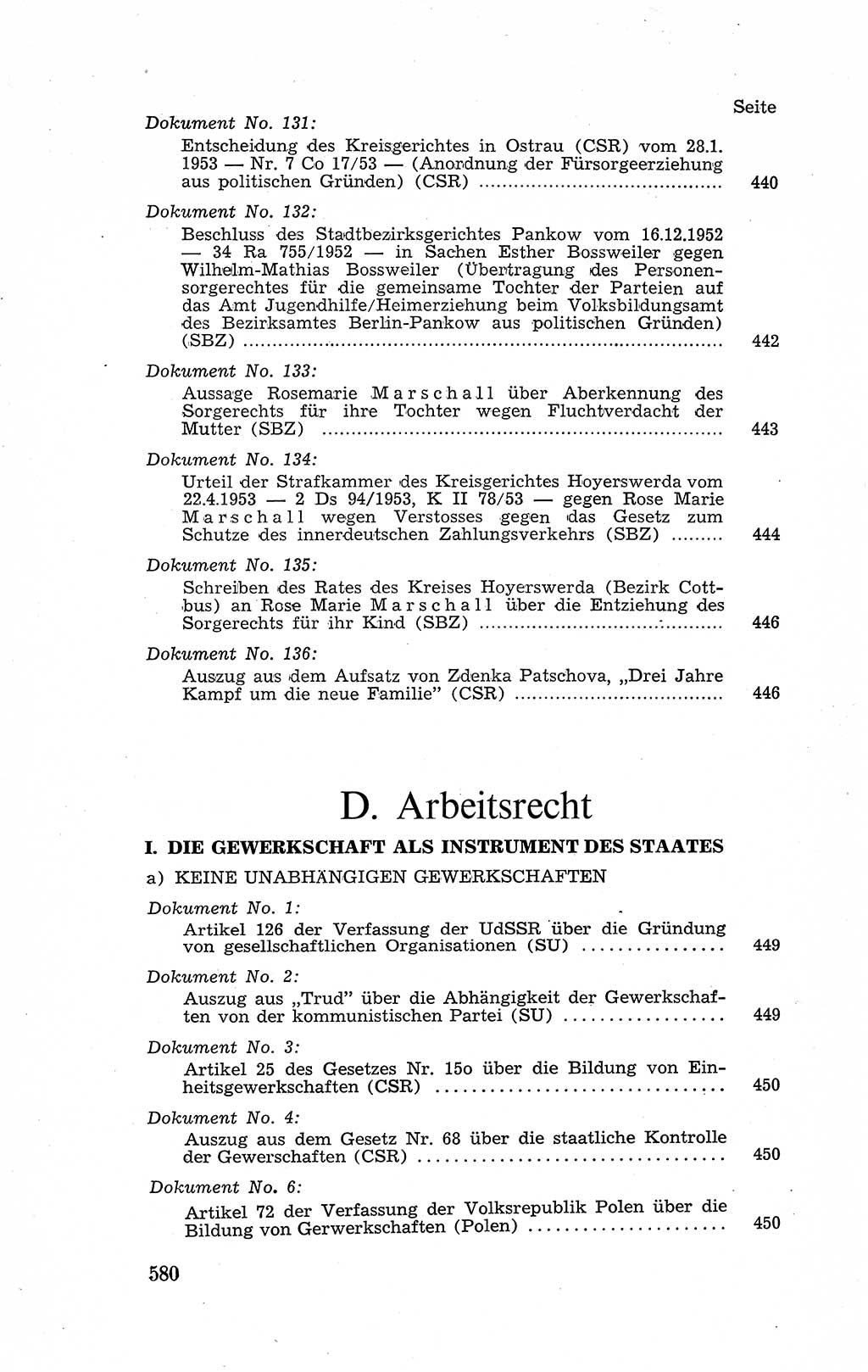 Recht in Fesseln, Dokumente, Internationale Juristen-Kommission [Bundesrepublik Deutschland (BRD)] 1955, Seite 580 (R. Dok. IJK BRD 1955, S. 580)