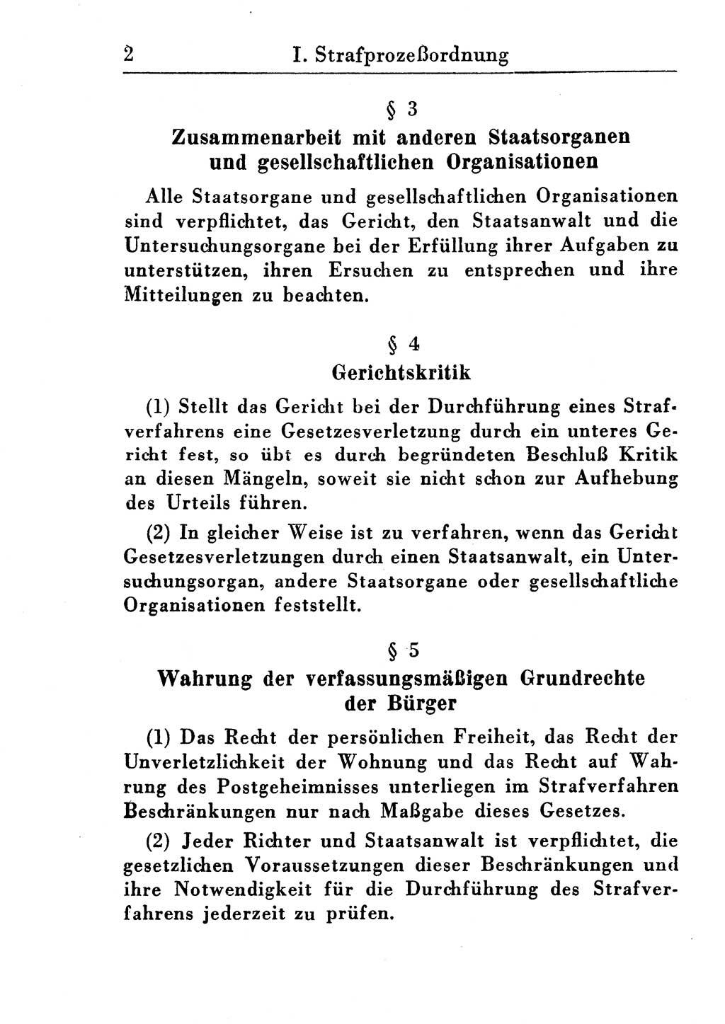 Strafprozeßordnung (StPO), Gerichtsverfassungsgesetz (GVG), Staatsanwaltsgesetz (StAG) und Jugendgerichtsgesetz (JGG) [Deutsche Demokratische Republik (DDR)] 1955, Seite 2 (StPO GVG StAG JGG DDR 1955, S. 2)