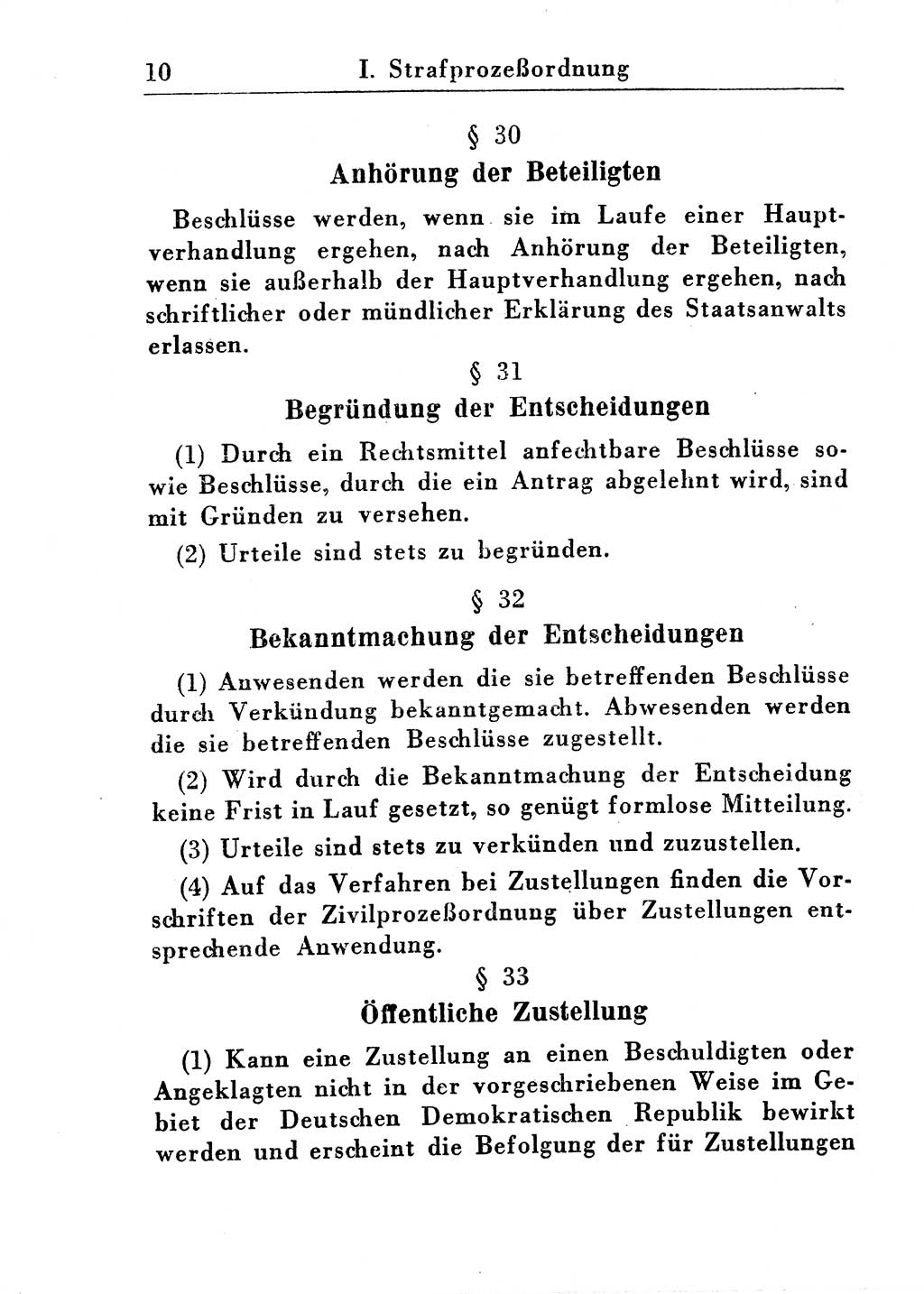 Strafprozeßordnung (StPO), Gerichtsverfassungsgesetz (GVG), Staatsanwaltsgesetz (StAG) und Jugendgerichtsgesetz (JGG) [Deutsche Demokratische Republik (DDR)] 1955, Seite 10 (StPO GVG StAG JGG DDR 1955, S. 10)